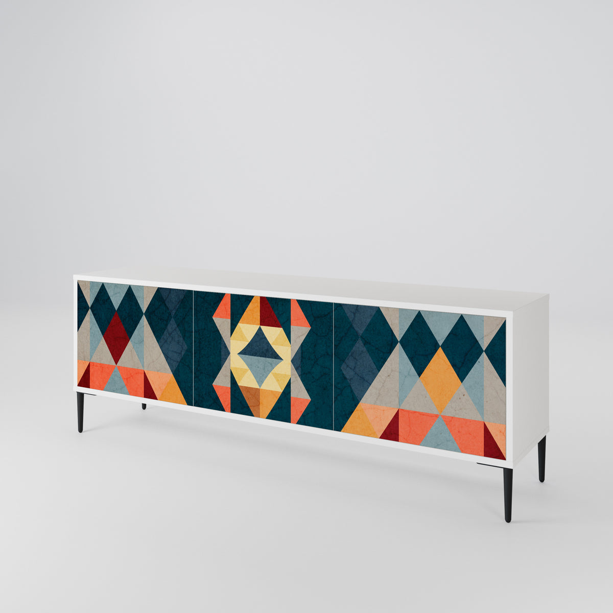 CRACKED ILLUSION Mueble de TV de 3 Puertas