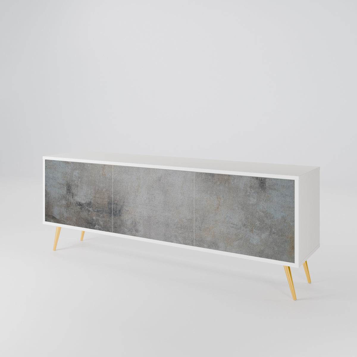 CONCRETE WALL Mueble de TV de 3 Puertas