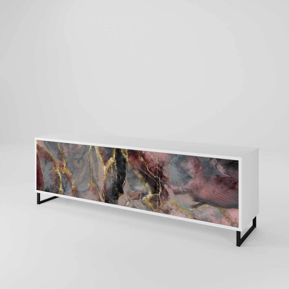 GOLDEN TIDES Mueble de TV de 3 Puertas