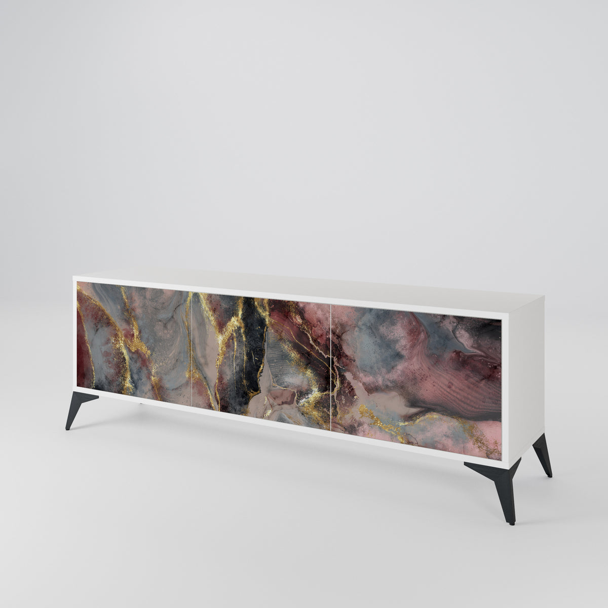 GOLDEN TIDES Mueble de TV de 3 Puertas