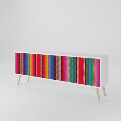 ETHNIC MEXICAN Mueble de TV de 3 Puertas
