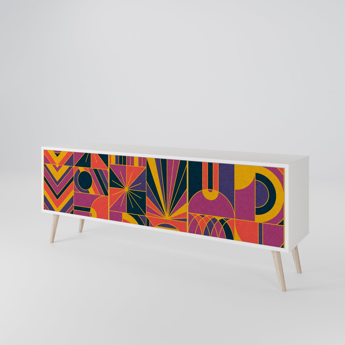 ELECTRIC PATTERNS Mueble de TV de 3 Puertas