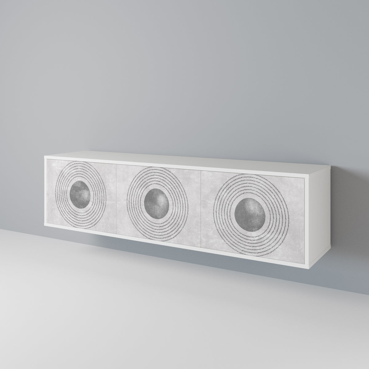 SOLID CIRCLES Mueble de TV de 3 Puertas