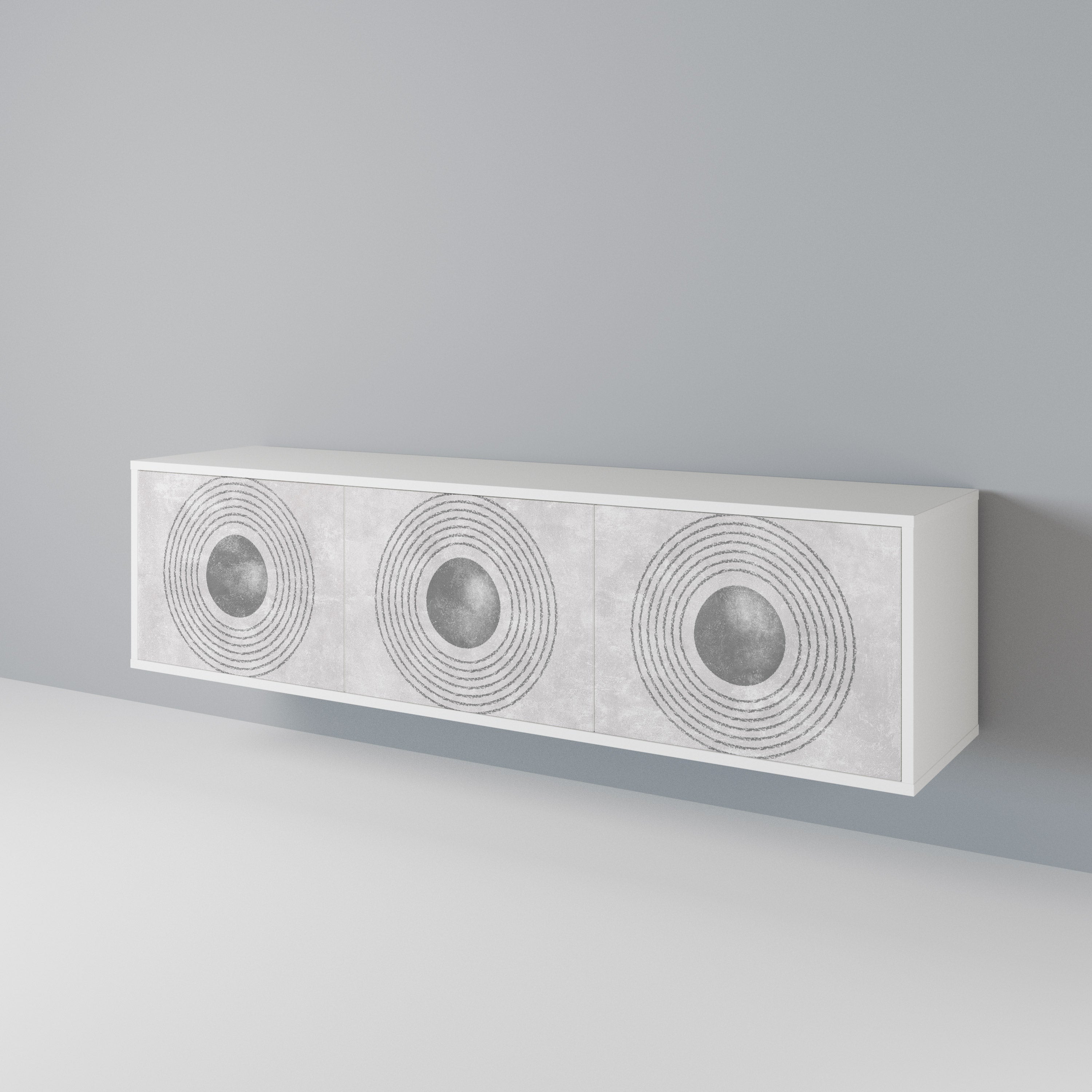 SOLID CIRCLES Mueble de TV de 3 Puertas