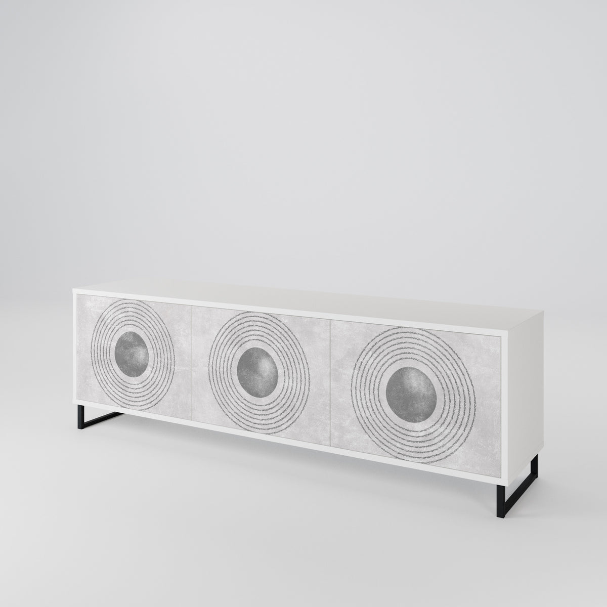 SOLID CIRCLES Mueble de TV de 3 Puertas