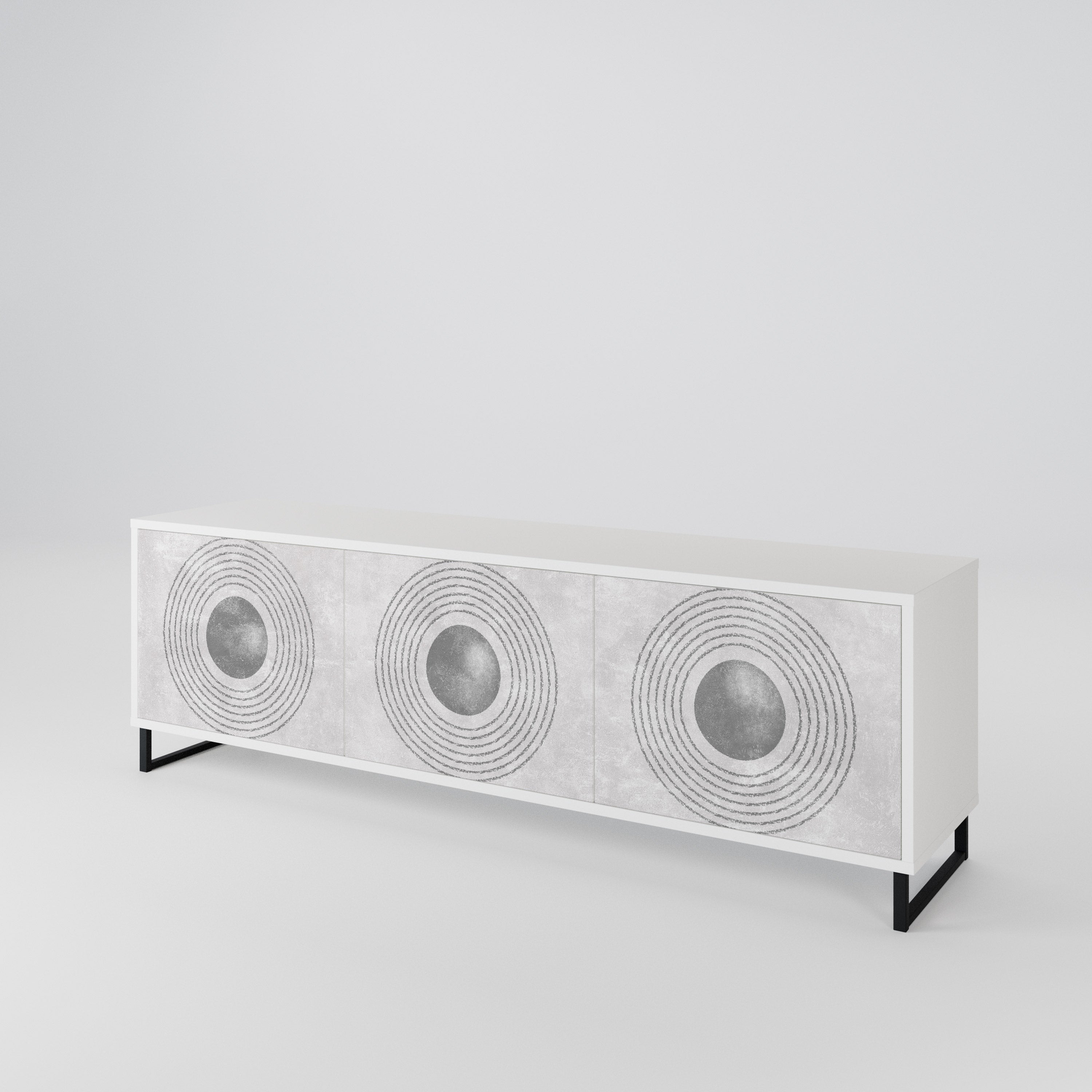 SOLID CIRCLES Mueble de TV de 3 Puertas