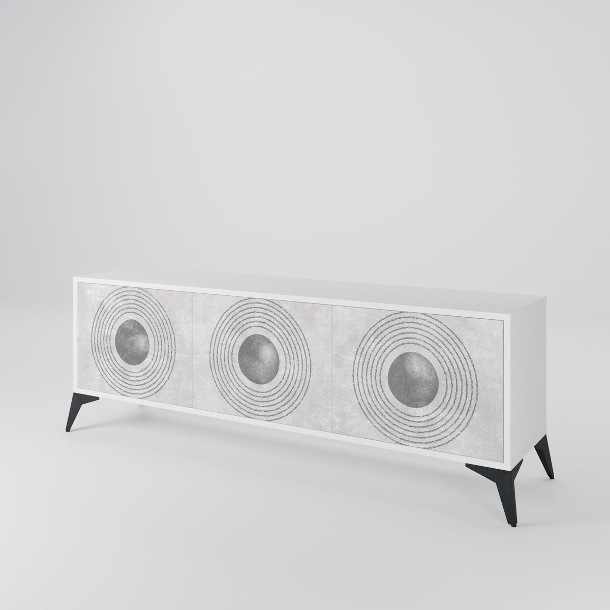 SOLID CIRCLES Mueble de TV de 3 Puertas