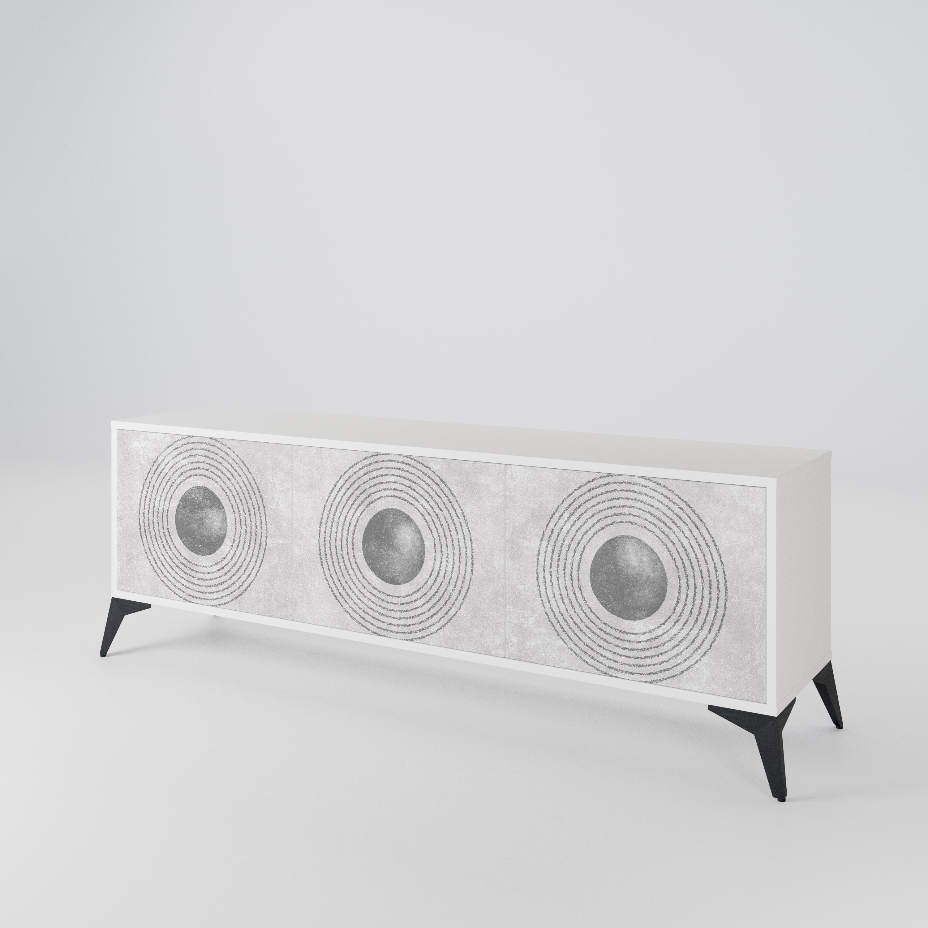 SOLID CIRCLES Mueble de TV de 3 Puertas