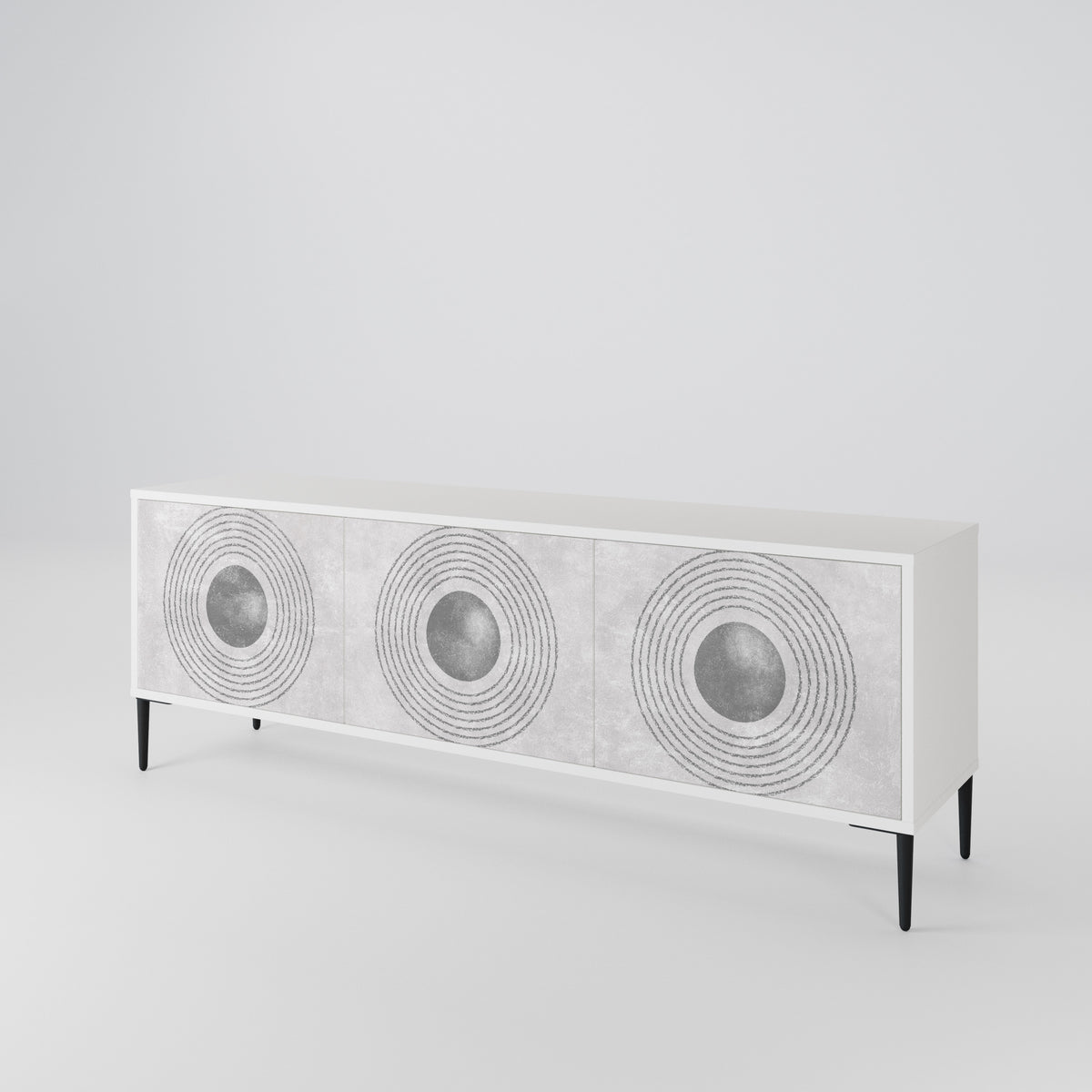SOLID CIRCLES Mueble de TV de 3 Puertas