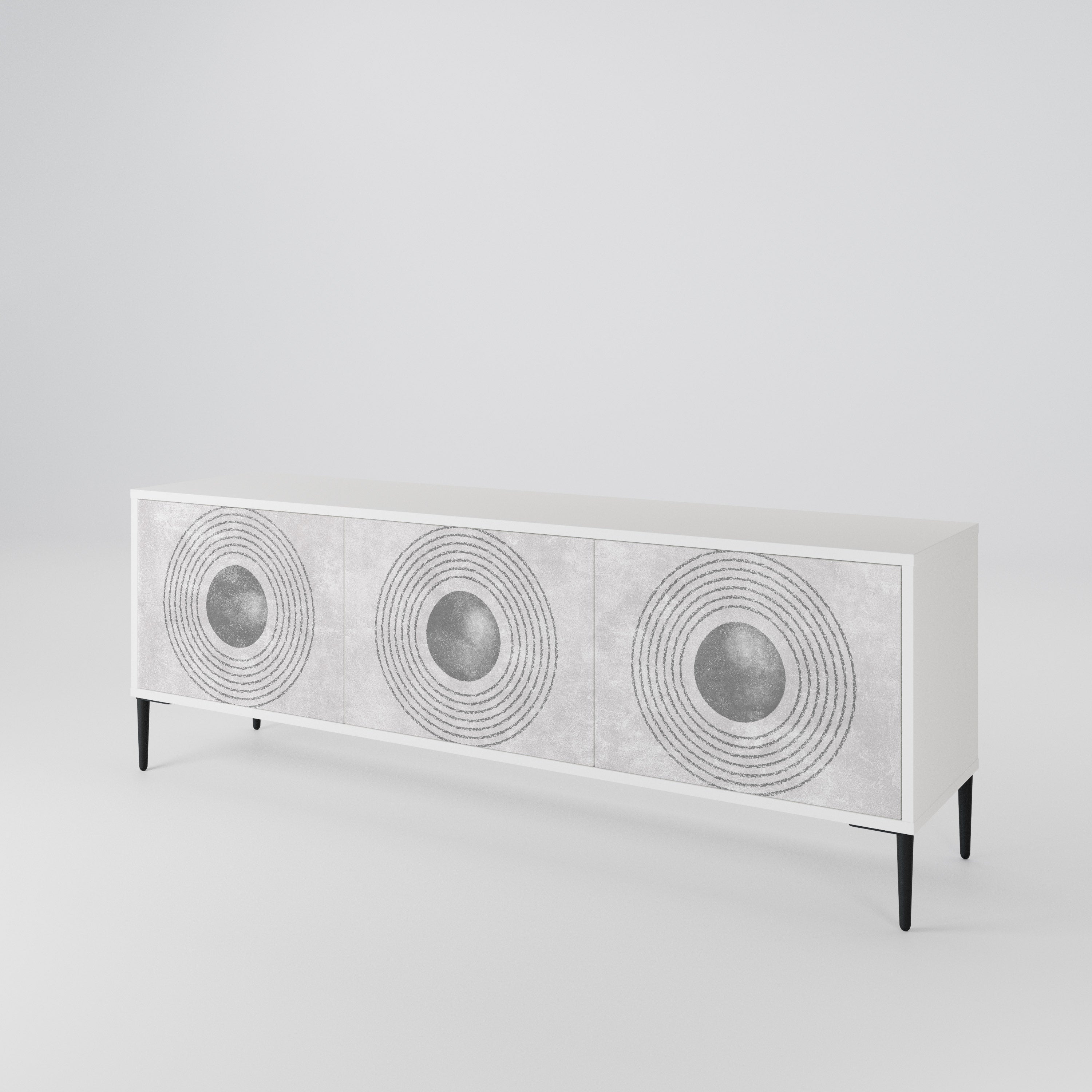 SOLID CIRCLES Mueble de TV de 3 Puertas