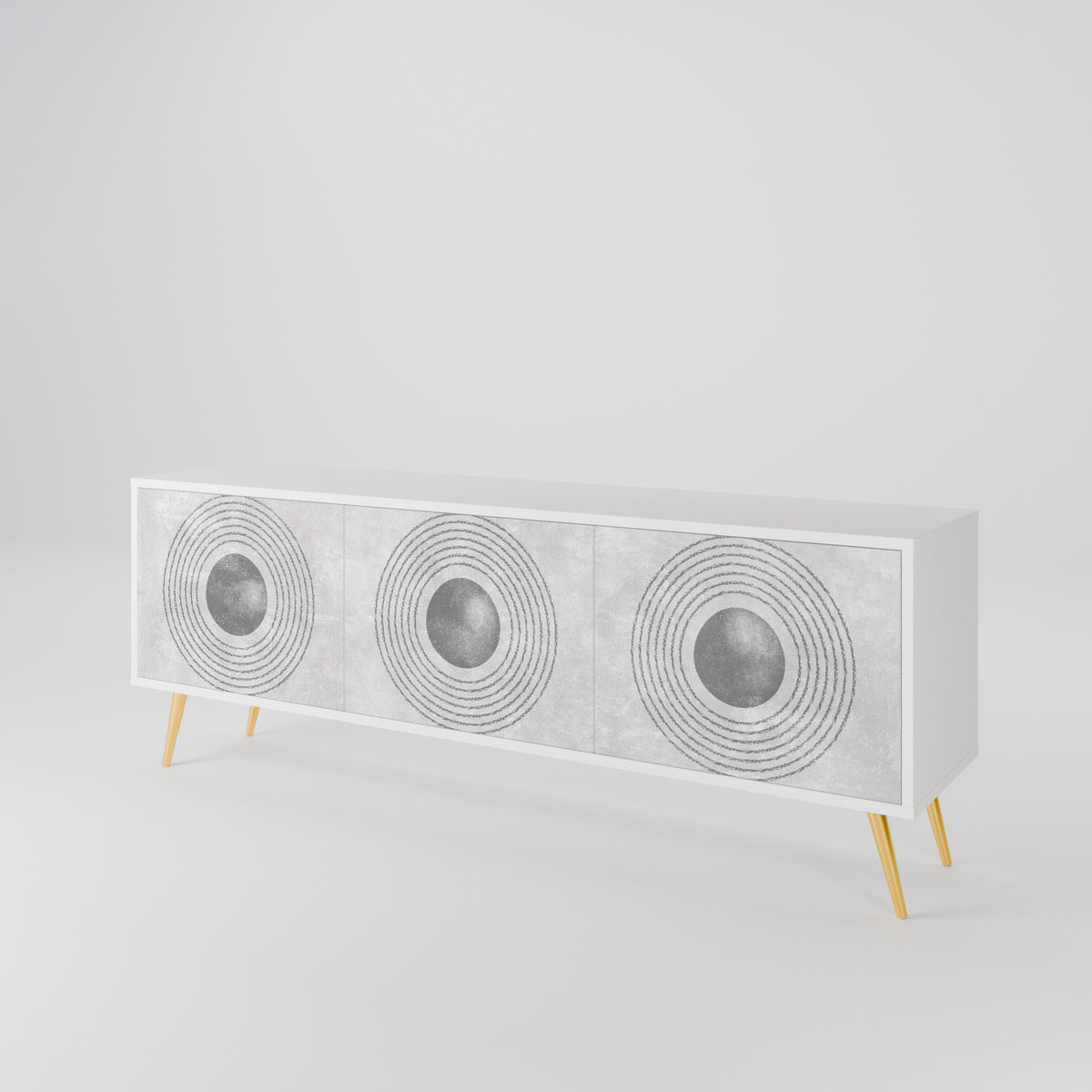 SOLID CIRCLES Mueble de TV de 3 Puertas