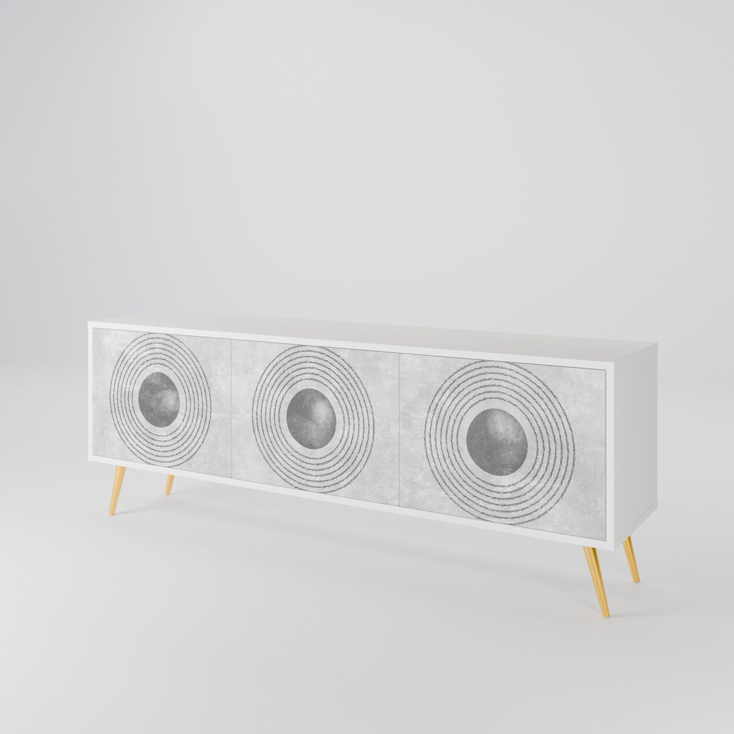 SOLID CIRCLES Mueble de TV de 3 Puertas