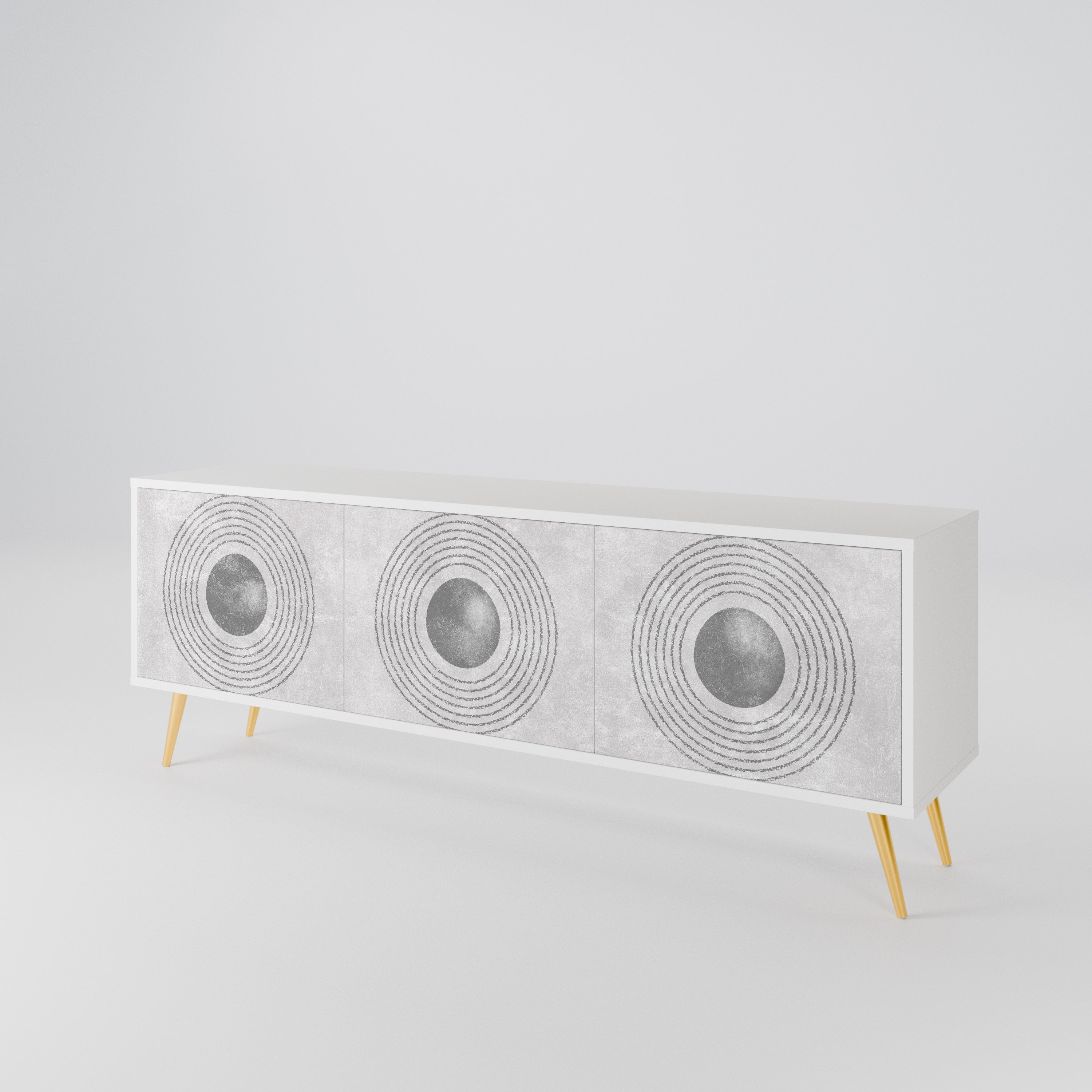 SOLID CIRCLES Mueble de TV de 3 Puertas