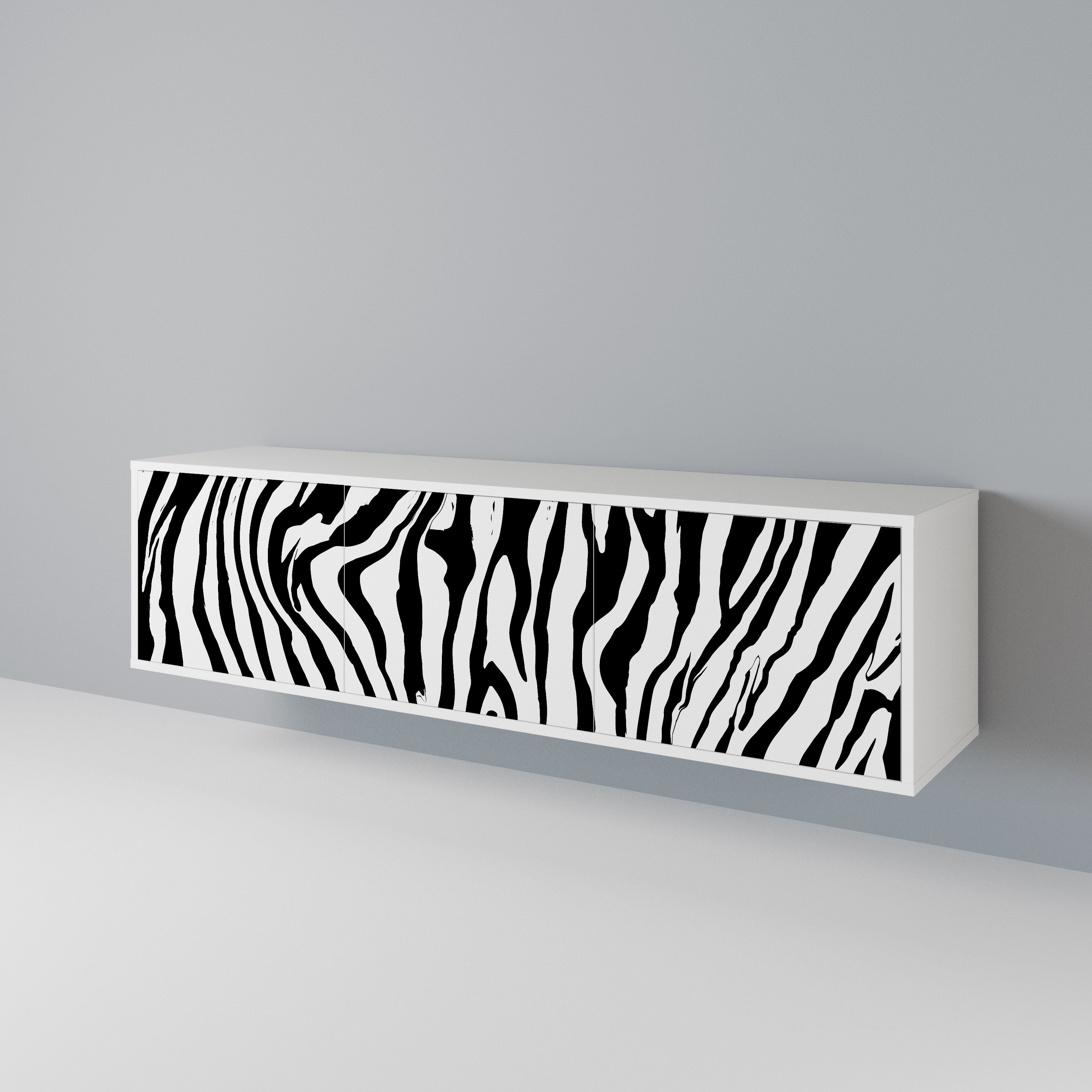 SPLENDID ZEBRA Mueble de TV de 3 Puertas