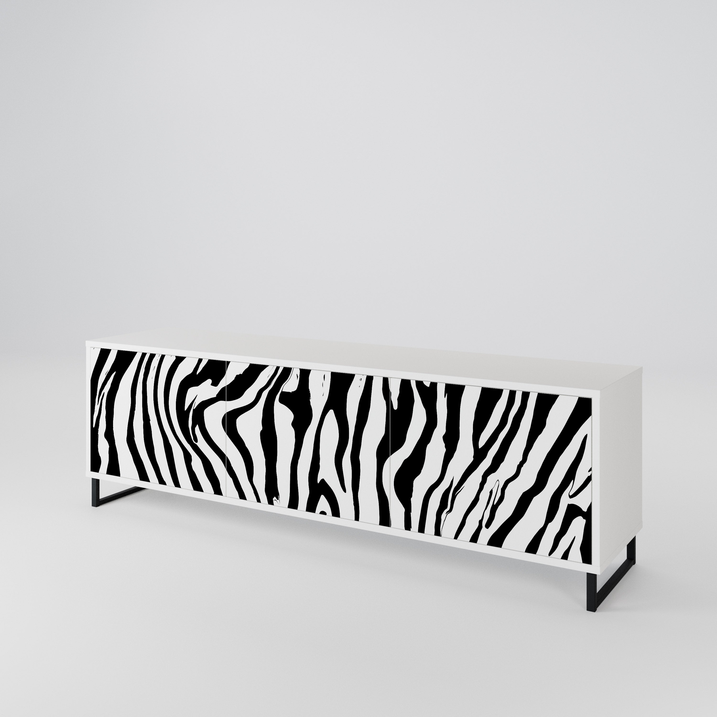 SPLENDID ZEBRA Mueble de TV de 3 Puertas