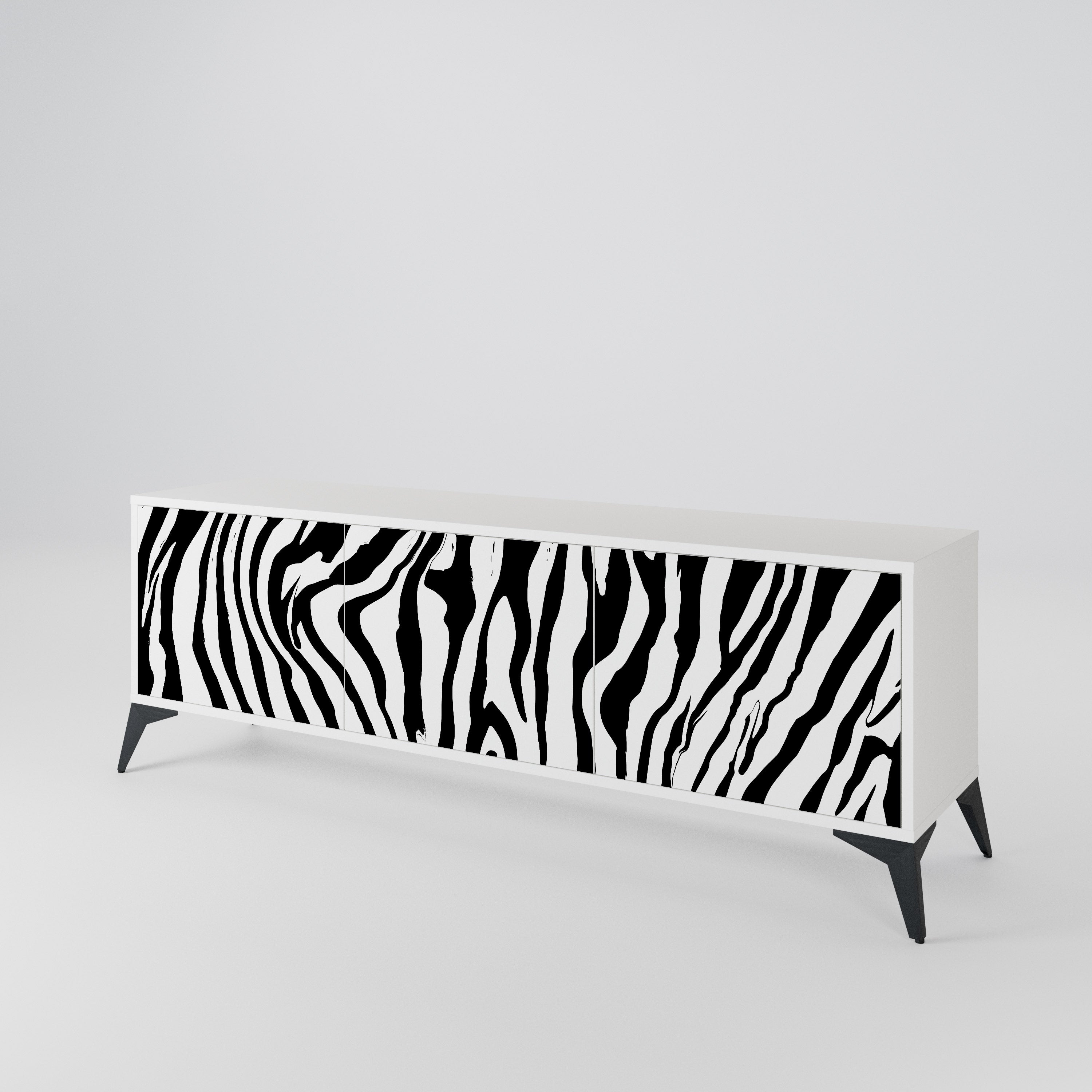 SPLENDID ZEBRA Mueble de TV de 3 Puertas