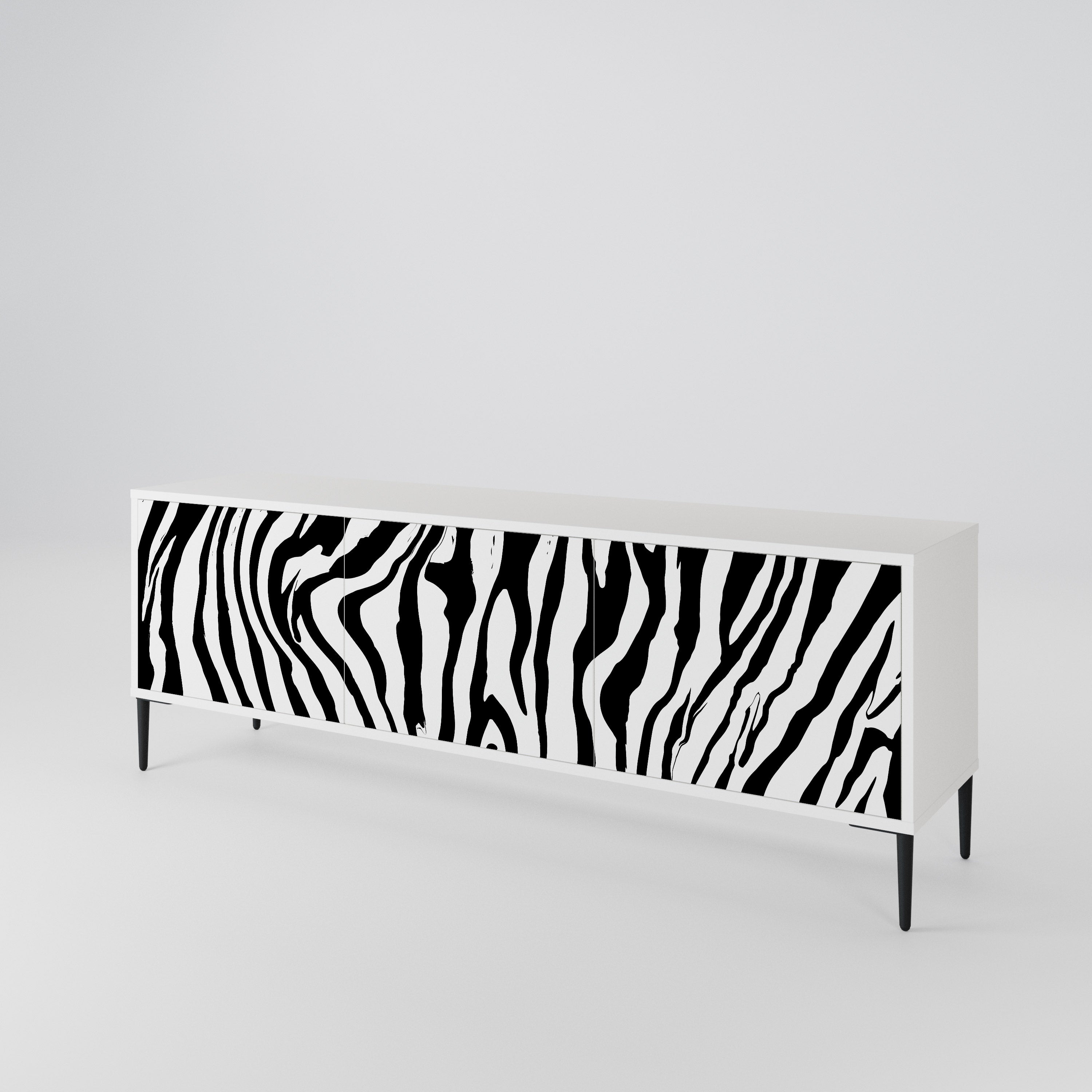 SPLENDID ZEBRA Mueble de TV de 3 Puertas