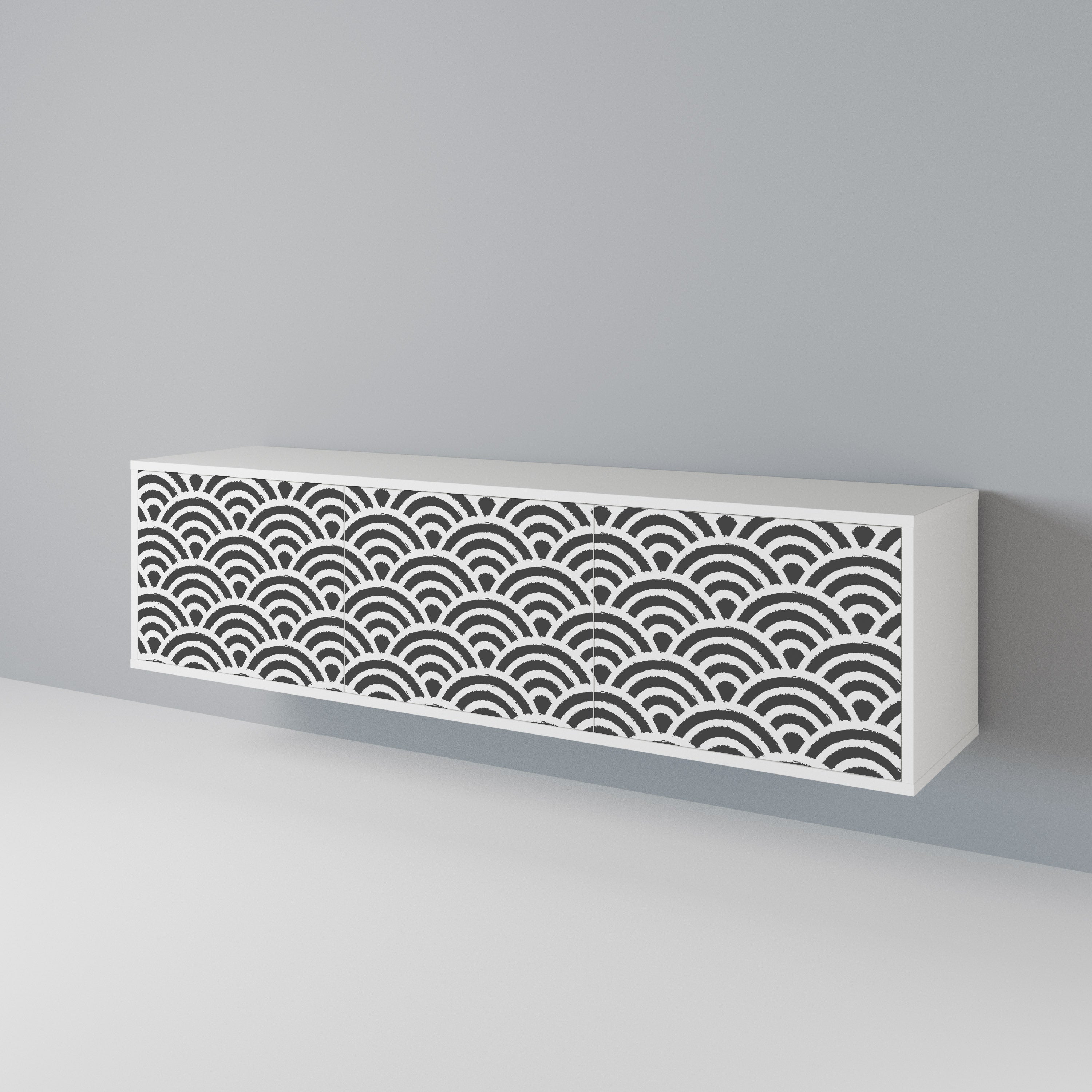 GLOOMY HOST Mueble de TV de 3 Puertas