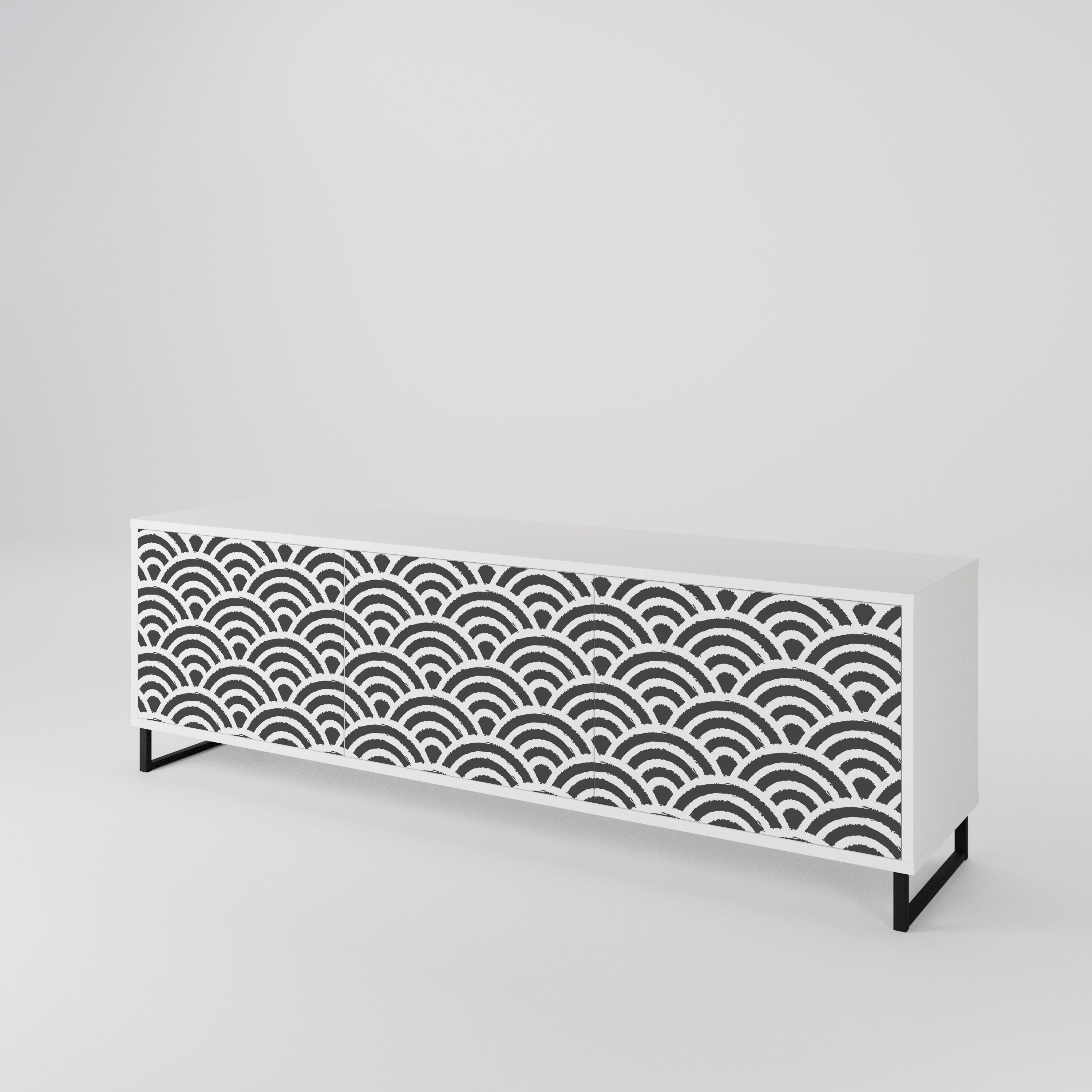 GLOOMY HOST Mueble de TV de 3 Puertas