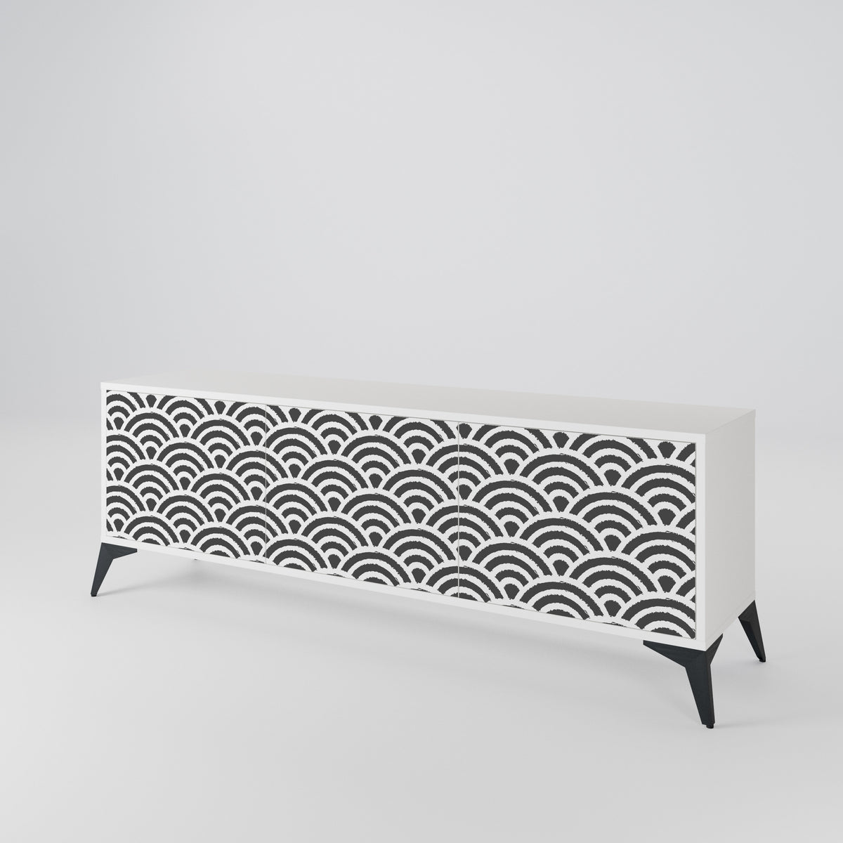 GLOOMY HOST Mueble de TV de 3 Puertas