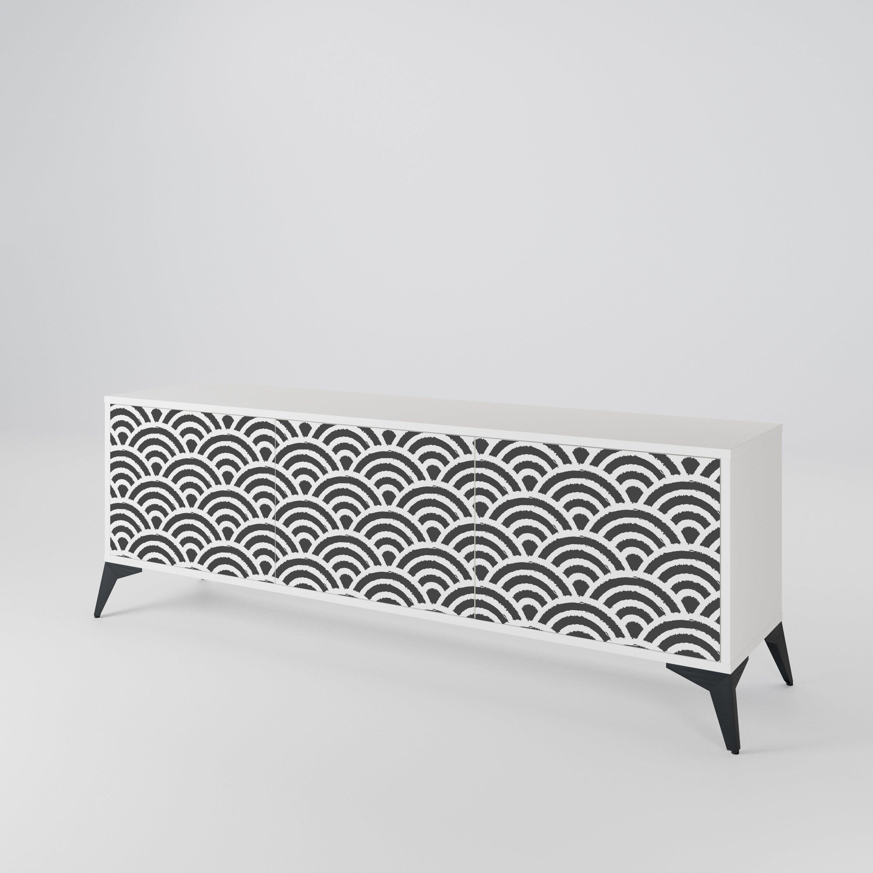 GLOOMY HOST Mueble de TV de 3 Puertas