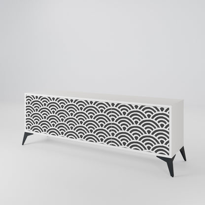 GLOOMY HOST Mueble de TV de 3 Puertas