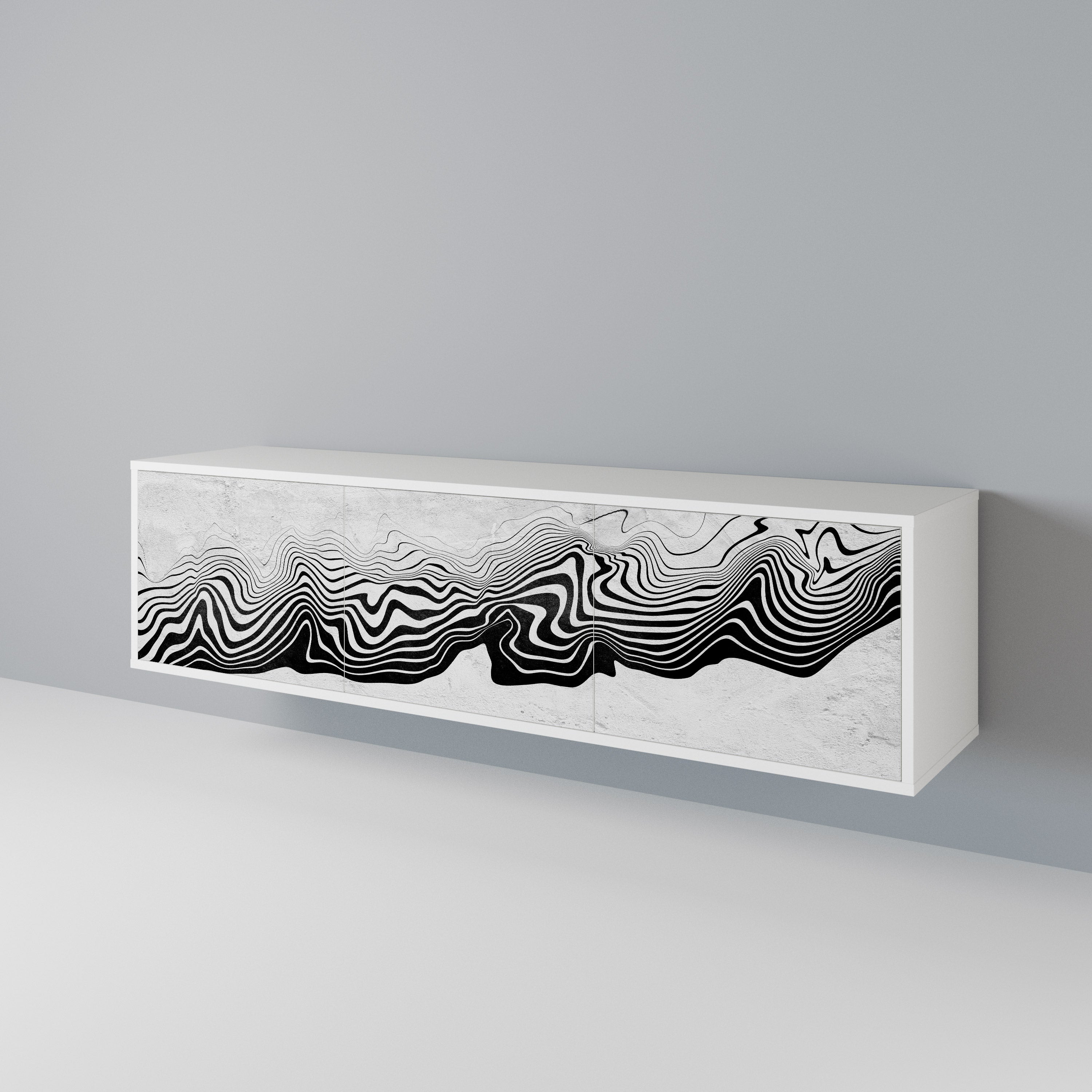 MONOCHROME MIRAGE Mueble de TV de 3 Puertas