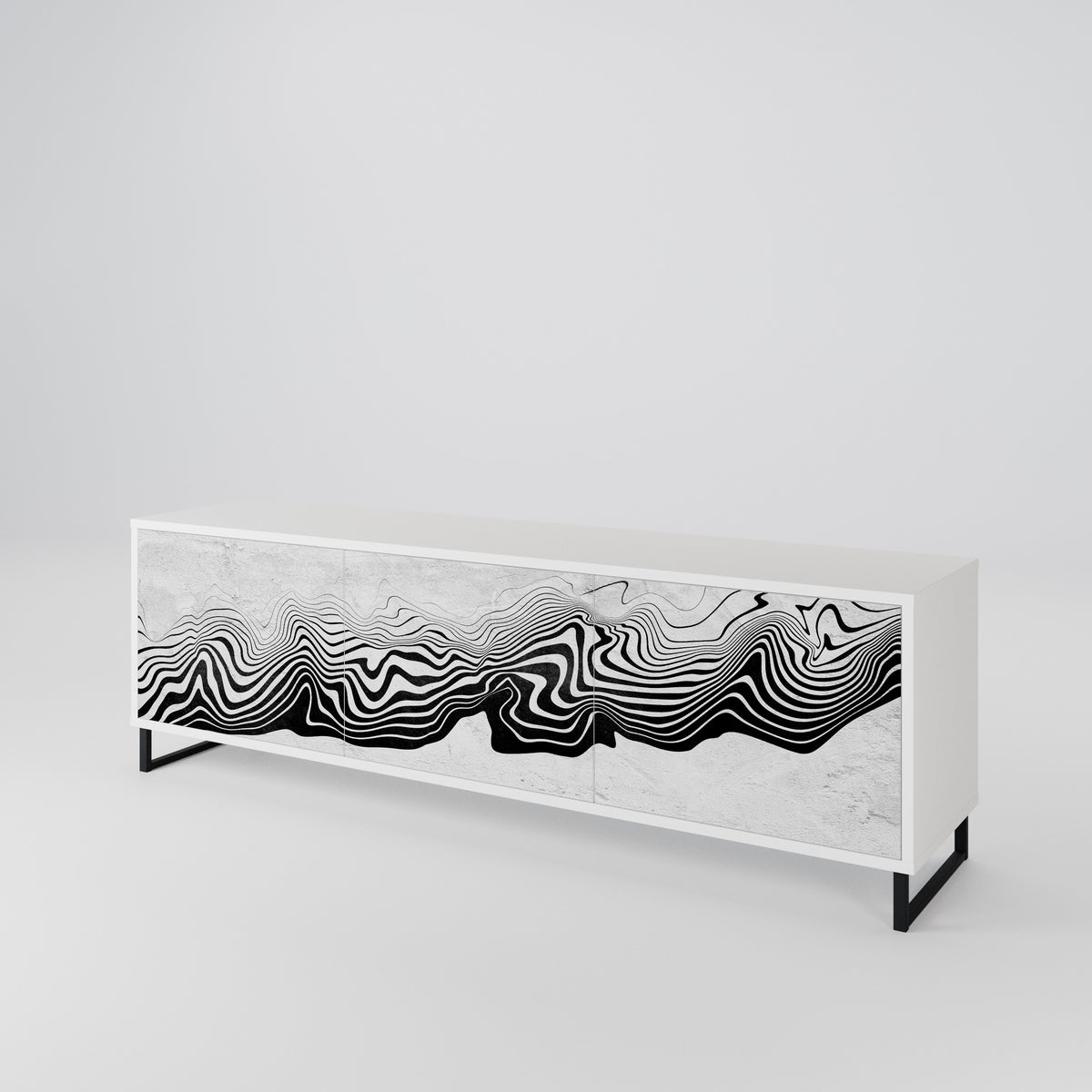 MONOCHROME MIRAGE Mueble de TV de 3 Puertas