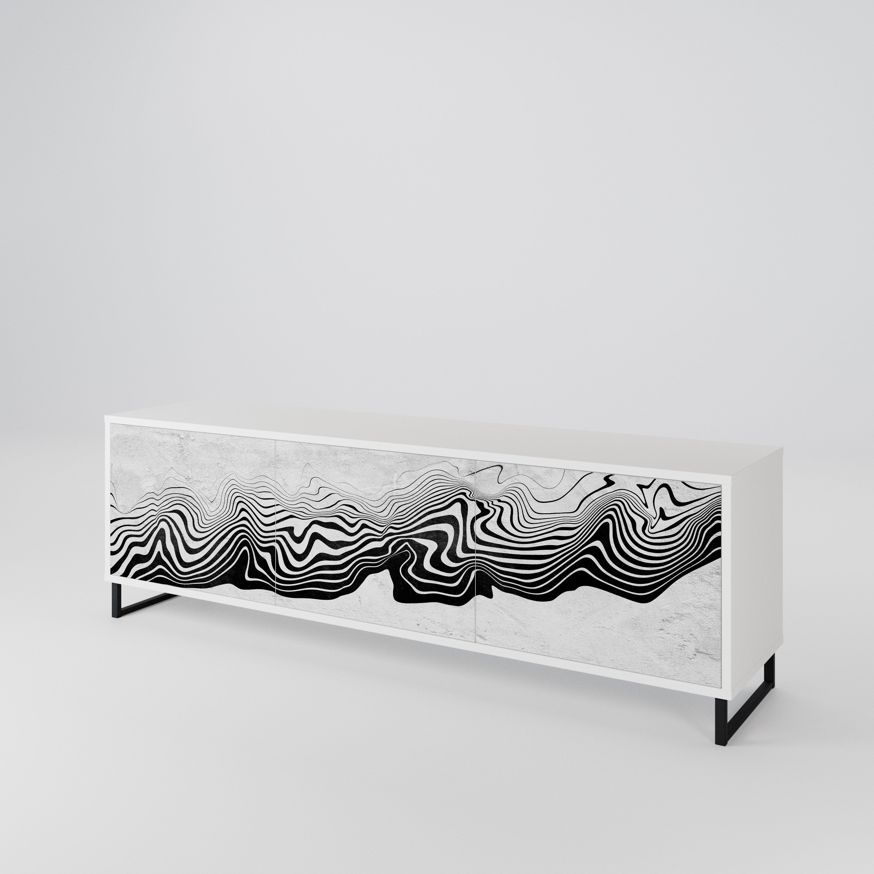 MONOCHROME MIRAGE Mueble de TV de 3 Puertas
