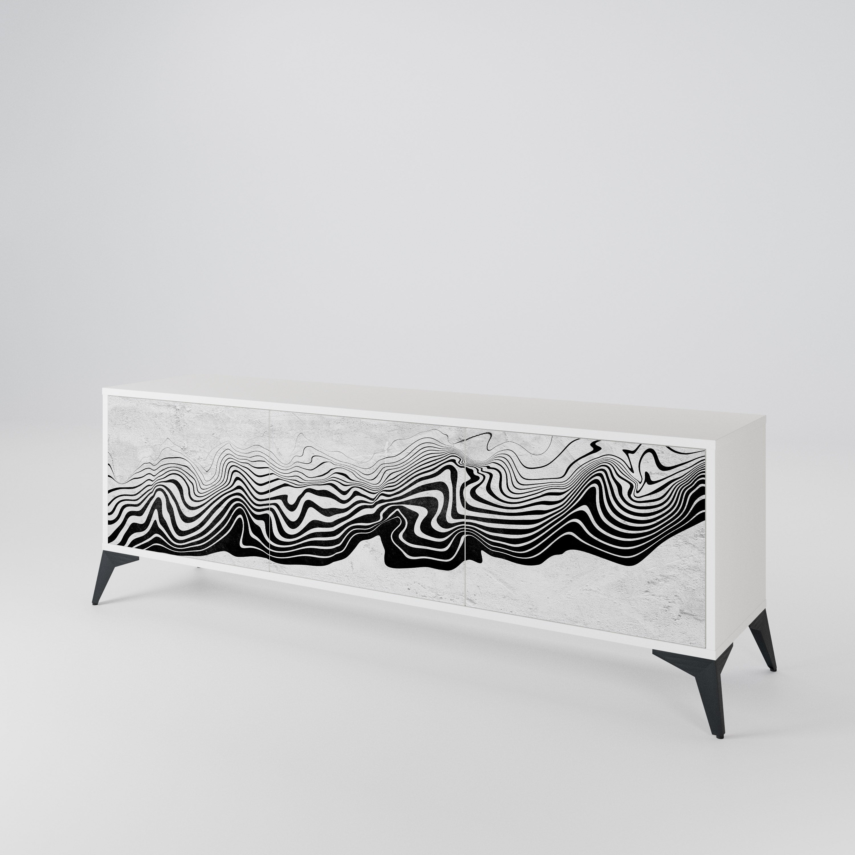 MONOCHROME MIRAGE Mueble de TV de 3 Puertas