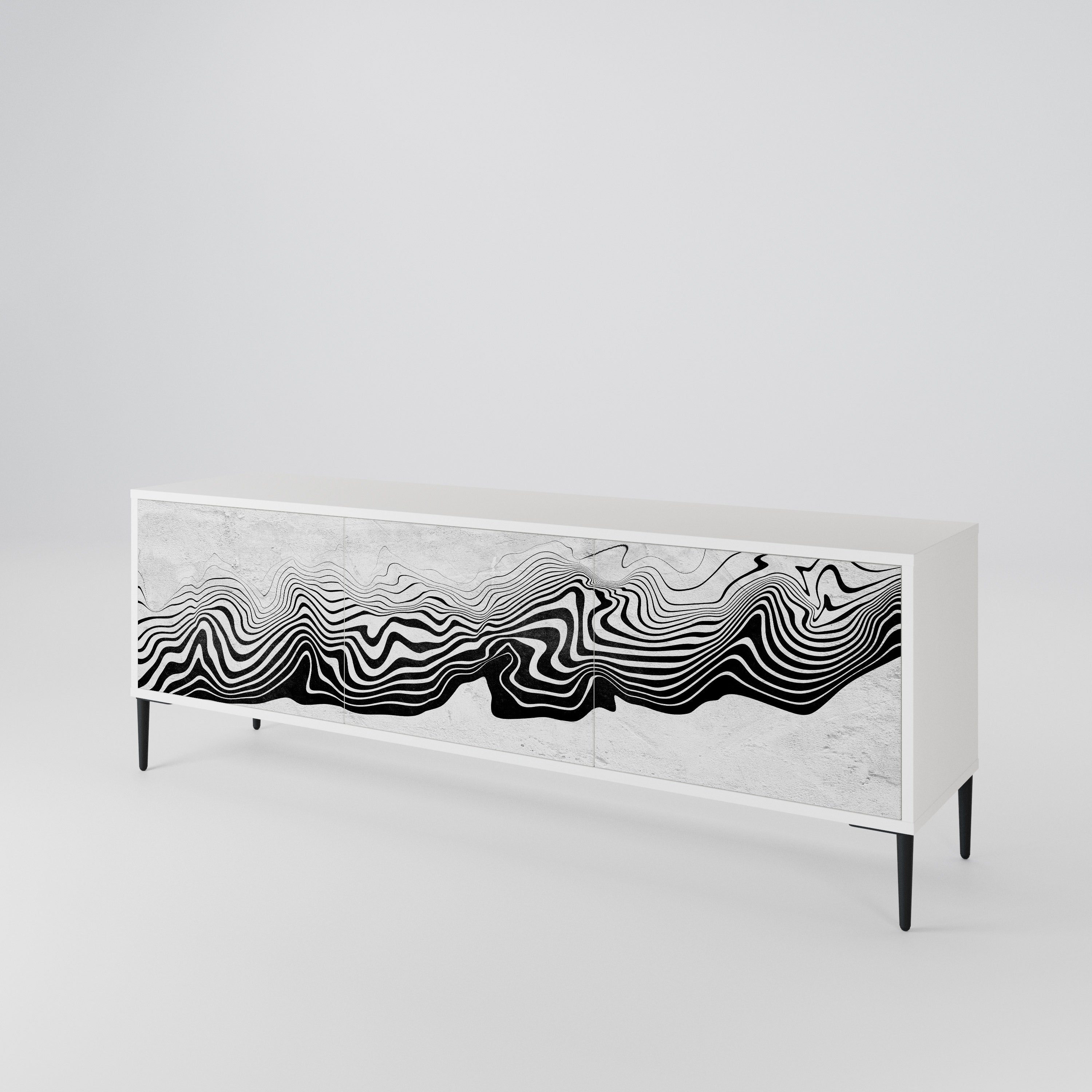 MONOCHROME MIRAGE Mueble de TV de 3 Puertas