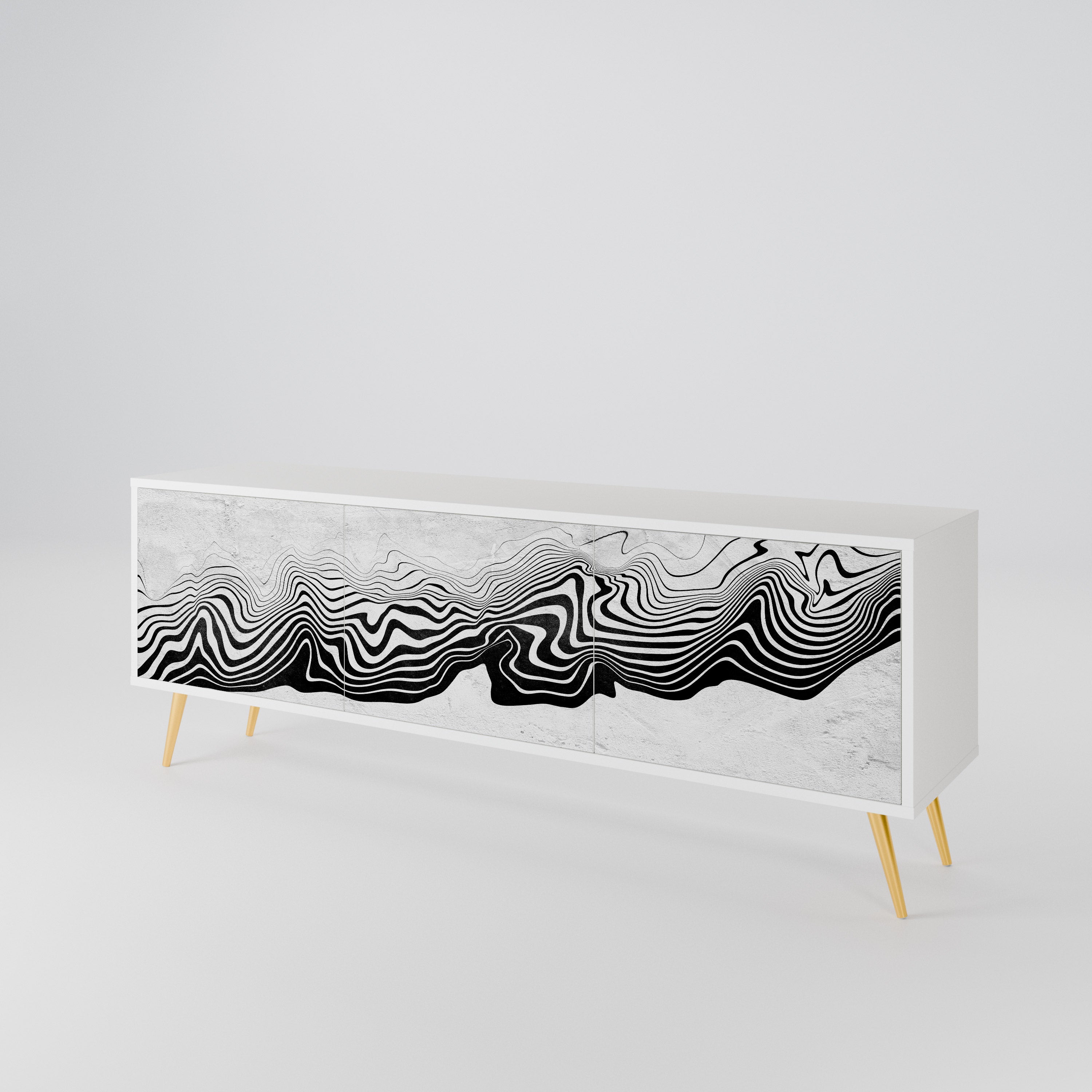 MONOCHROME MIRAGE Mueble de TV de 3 Puertas