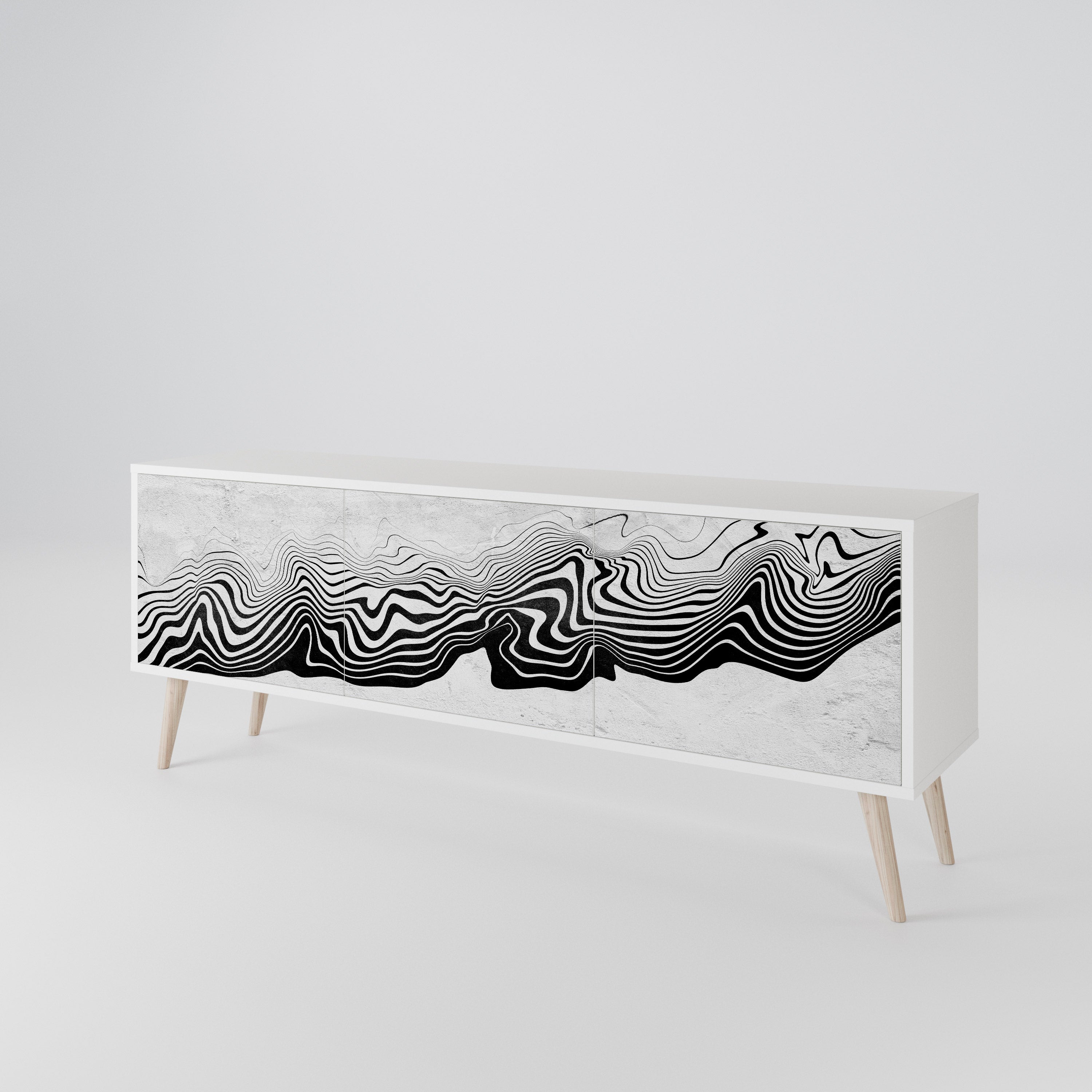 MONOCHROME MIRAGE Mueble de TV de 3 Puertas