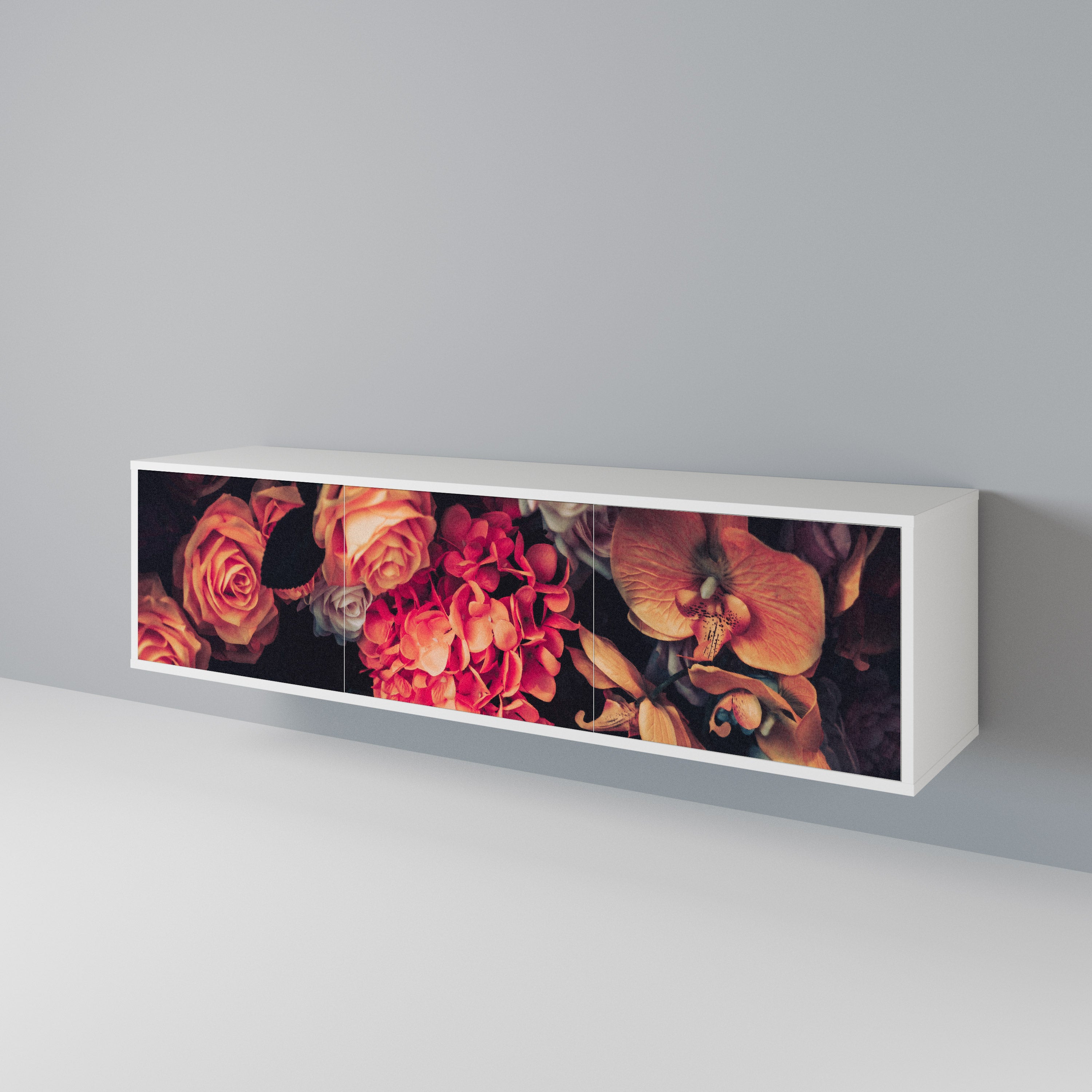 NEVERENDING BLOOM Mueble de TV de 3 Puertas