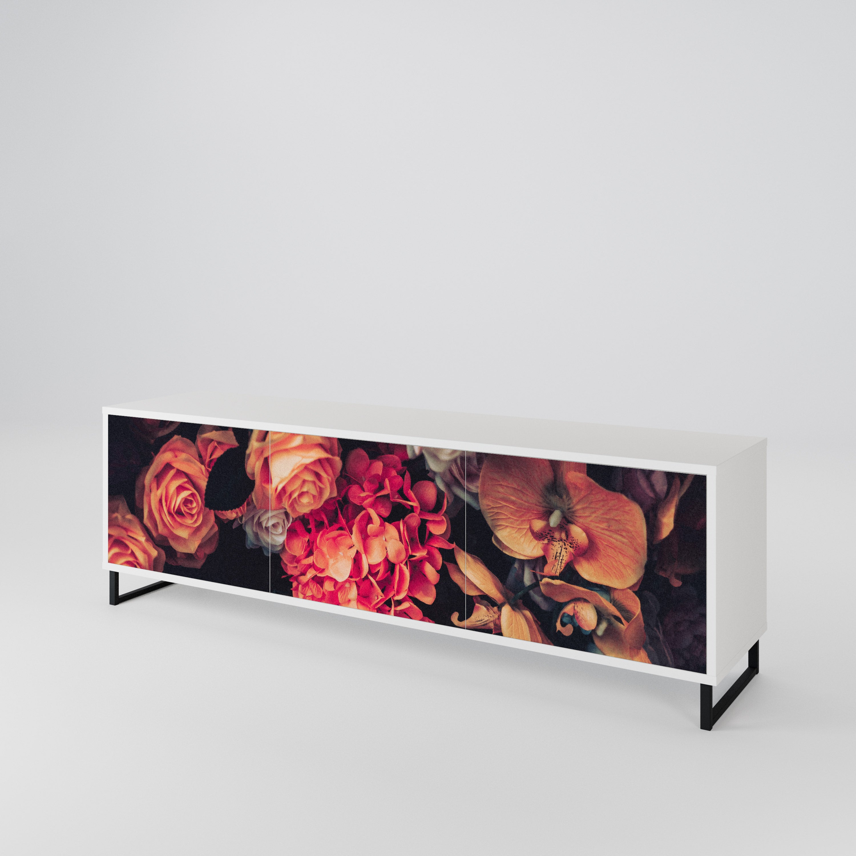 NEVERENDING BLOOM Mueble de TV de 3 Puertas