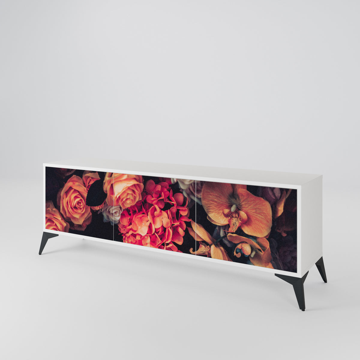 NEVERENDING BLOOM Mueble de TV de 3 Puertas