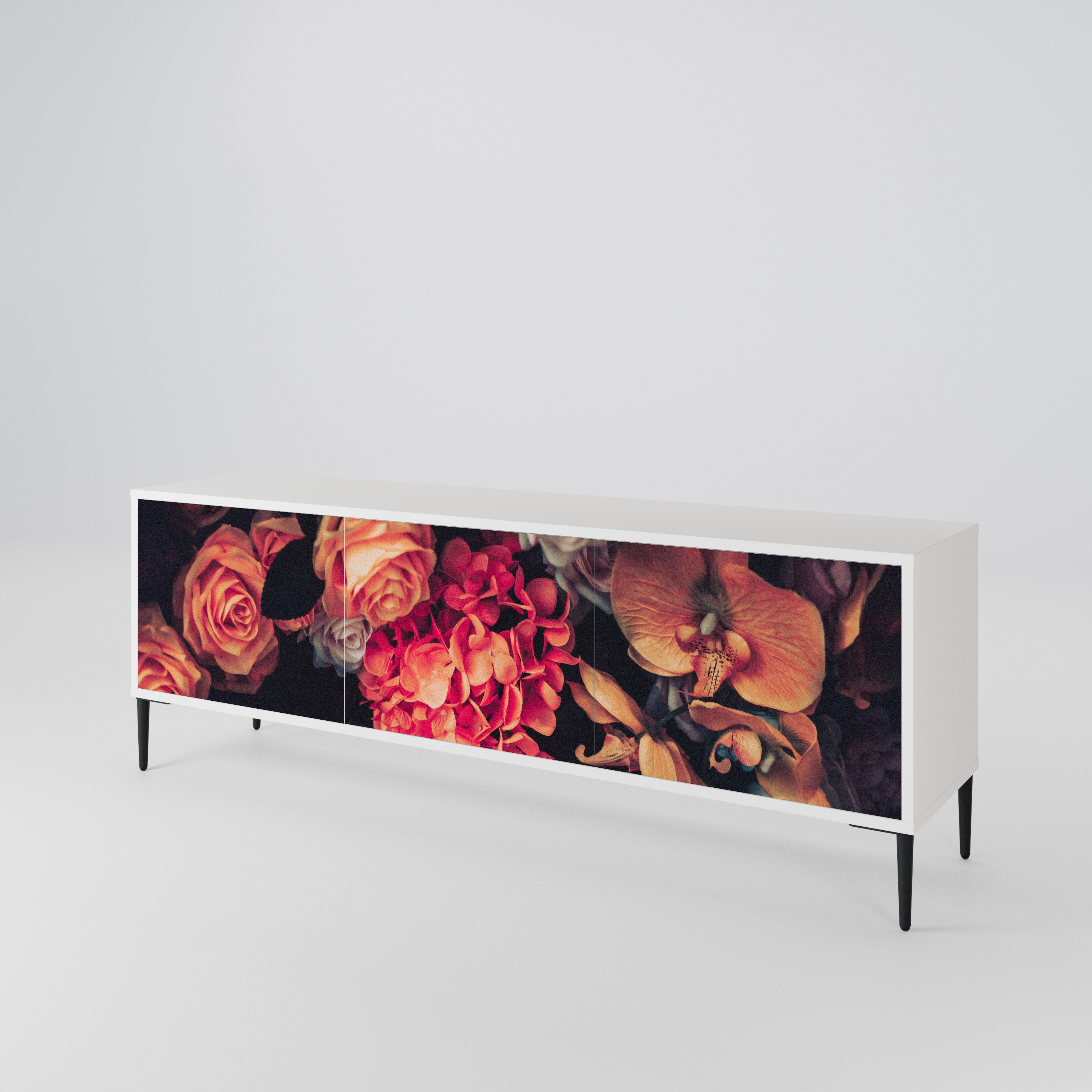 NEVERENDING BLOOM Mueble de TV de 3 Puertas