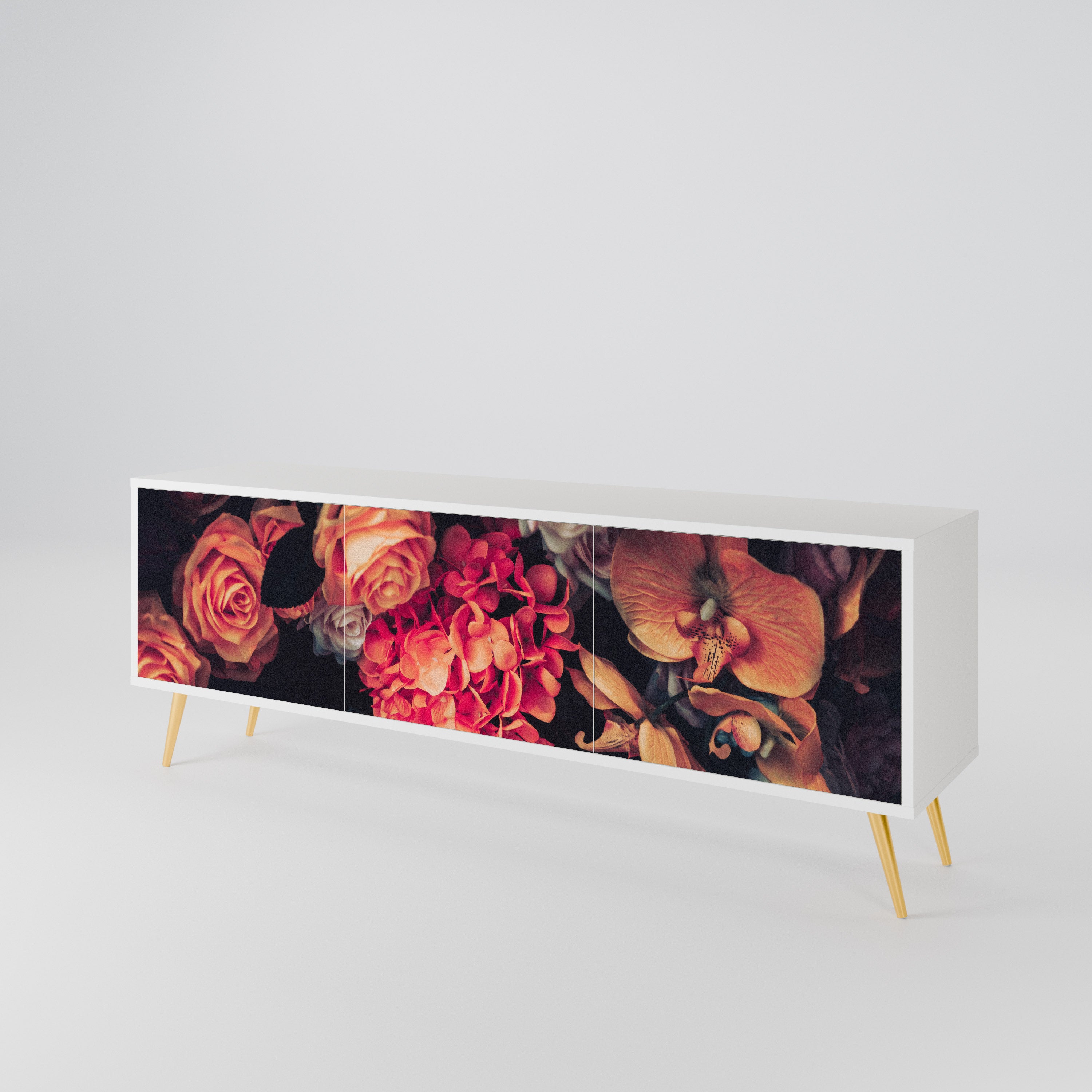 NEVERENDING BLOOM Mueble de TV de 3 Puertas