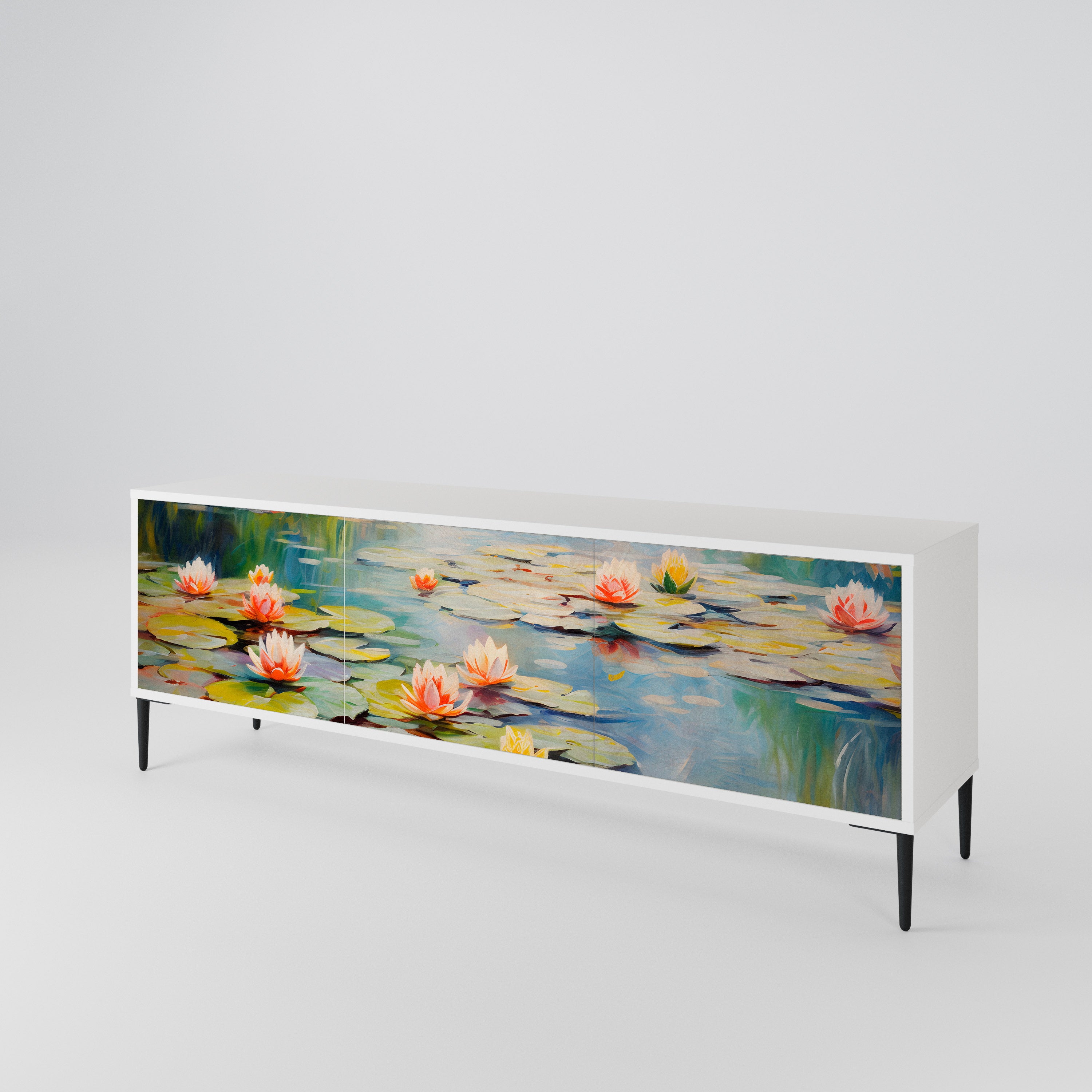 BLOOMING WATERS Mueble de TV de 3 Puertas