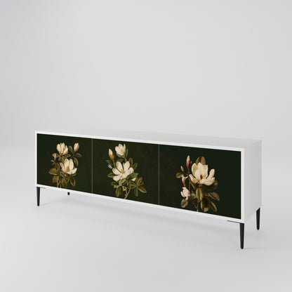 FLORAL NOIR Mueble de TV de 3 Puertas