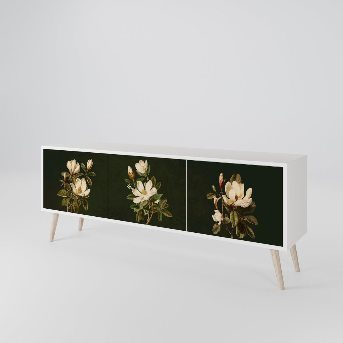 FLORAL NOIR 3-Door TV Cabinet