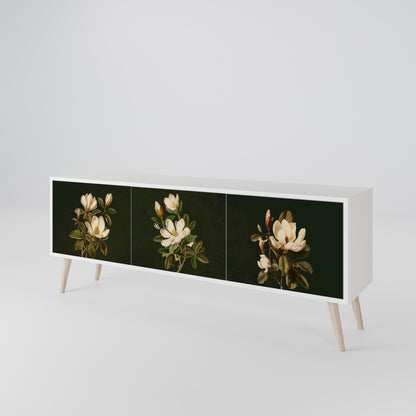 FLORAL NOIR Mueble de TV de 3 Puertas