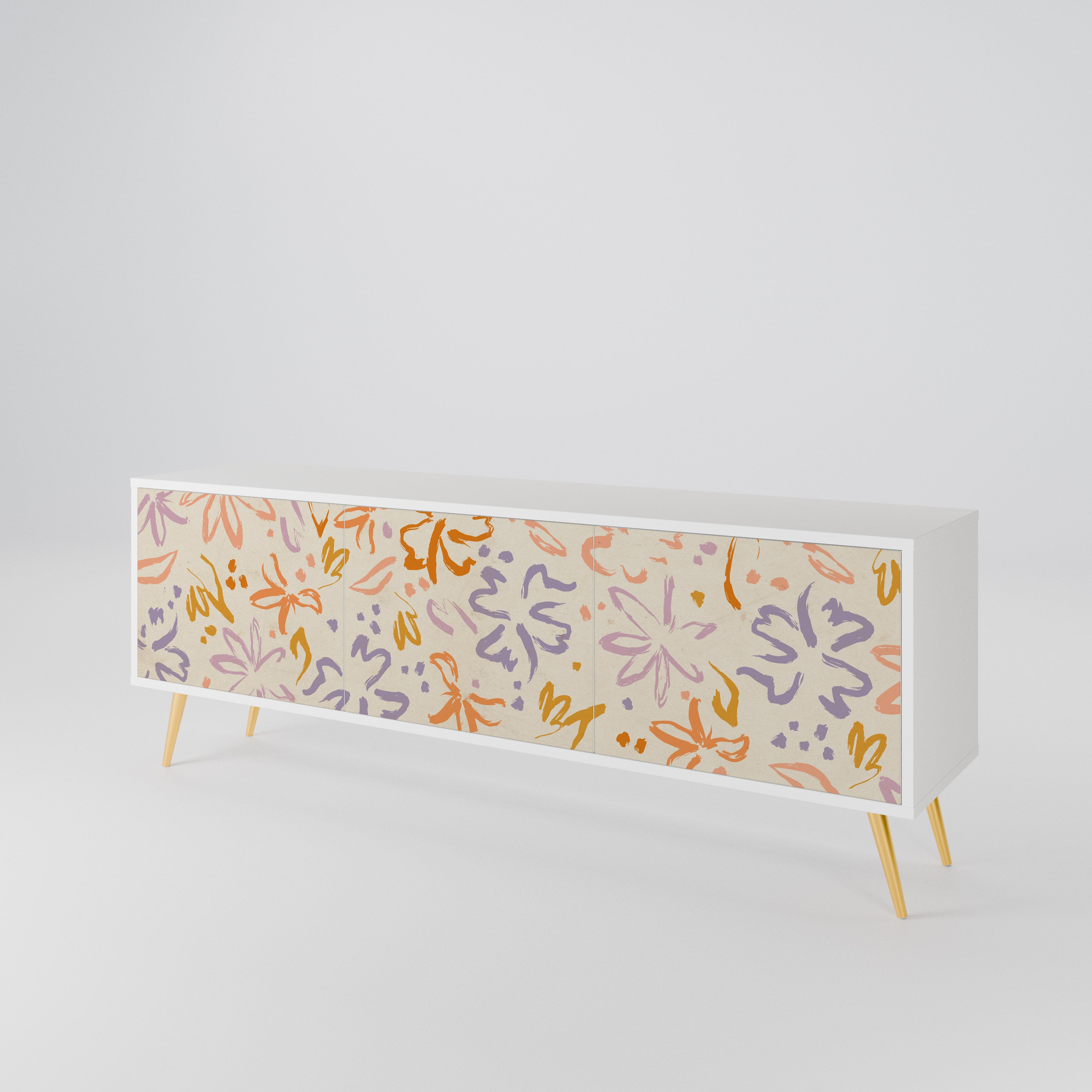 SPRING WHIMSY Mueble de TV de 3 Puertas
