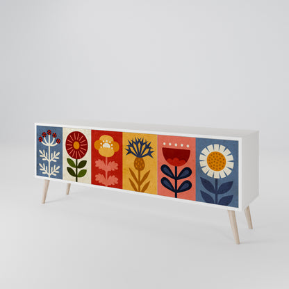 SCANDIC FLOWERET Mueble de TV de 3 Puertas