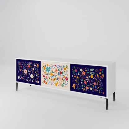 FLORAL COMBINATION Mueble de TV de 3 Puertas