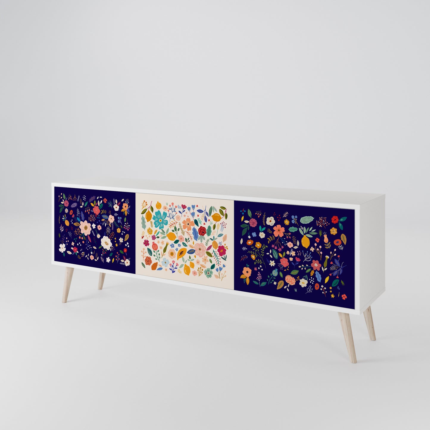 FLORAL COMBINATION Mueble de TV de 3 Puertas