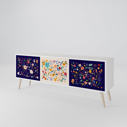 FLORAL COMBINATION Mueble de TV de 3 Puertas