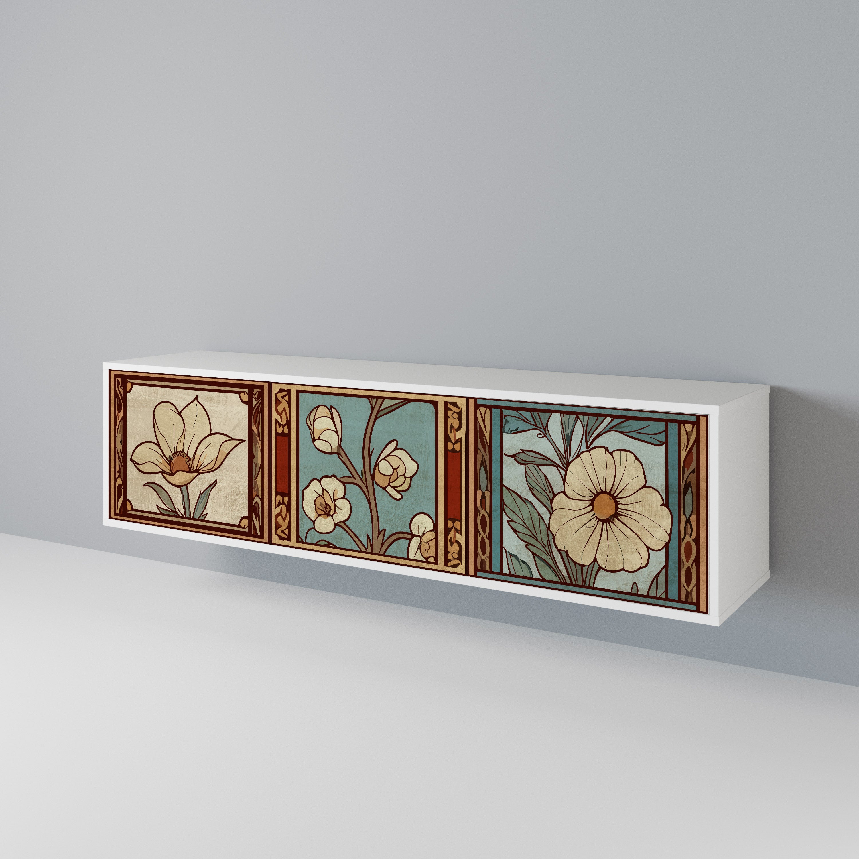 TIMELESS FLORA 3-Door TV Cabinet