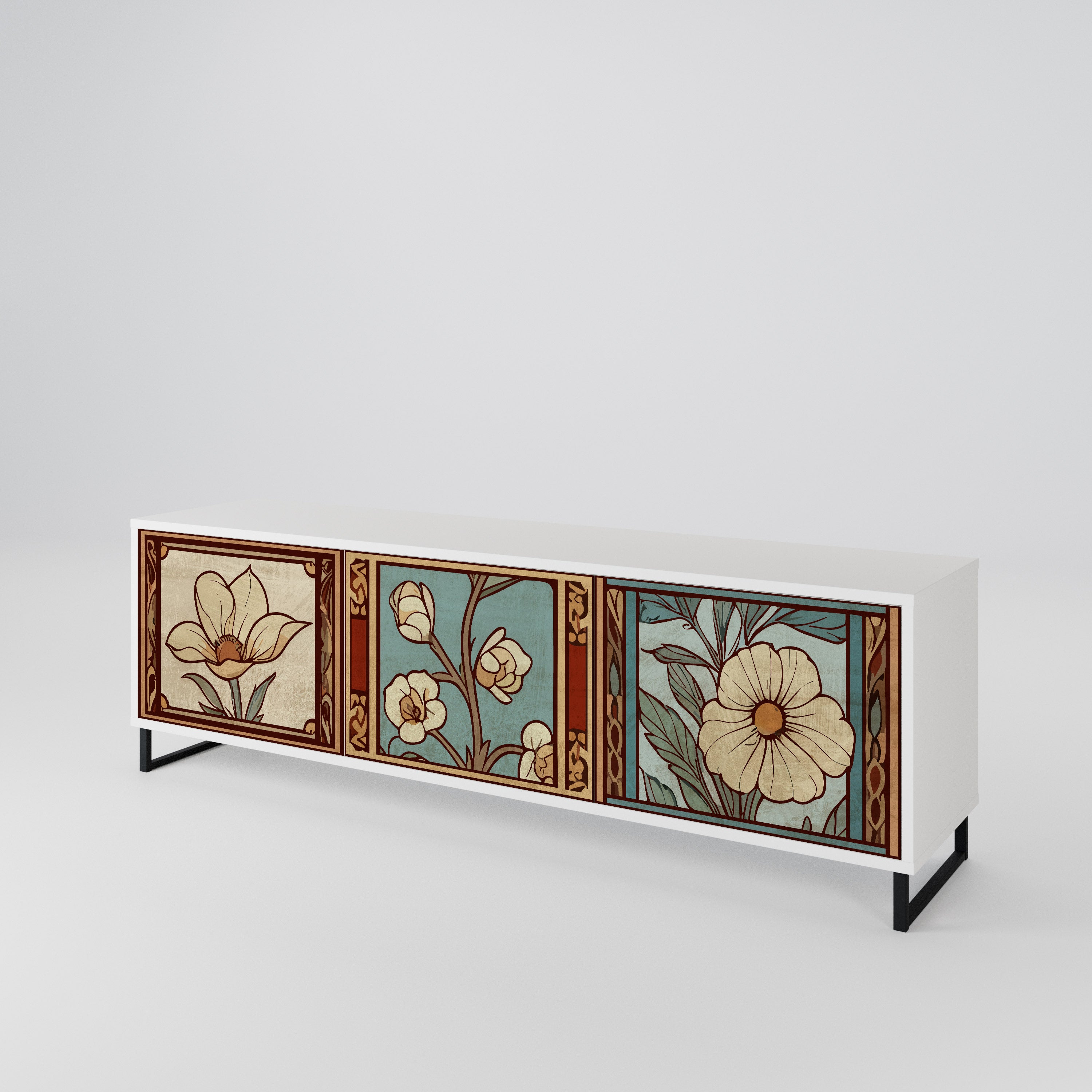 TIMELESS FLORA 3-Door TV Cabinet
