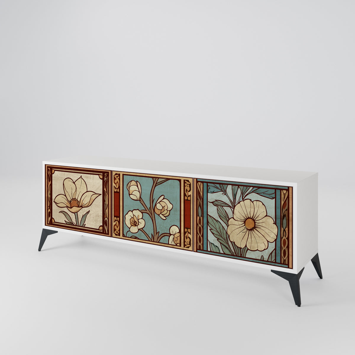 TIMELESS FLORA Mueble de TV de 3 Puertas